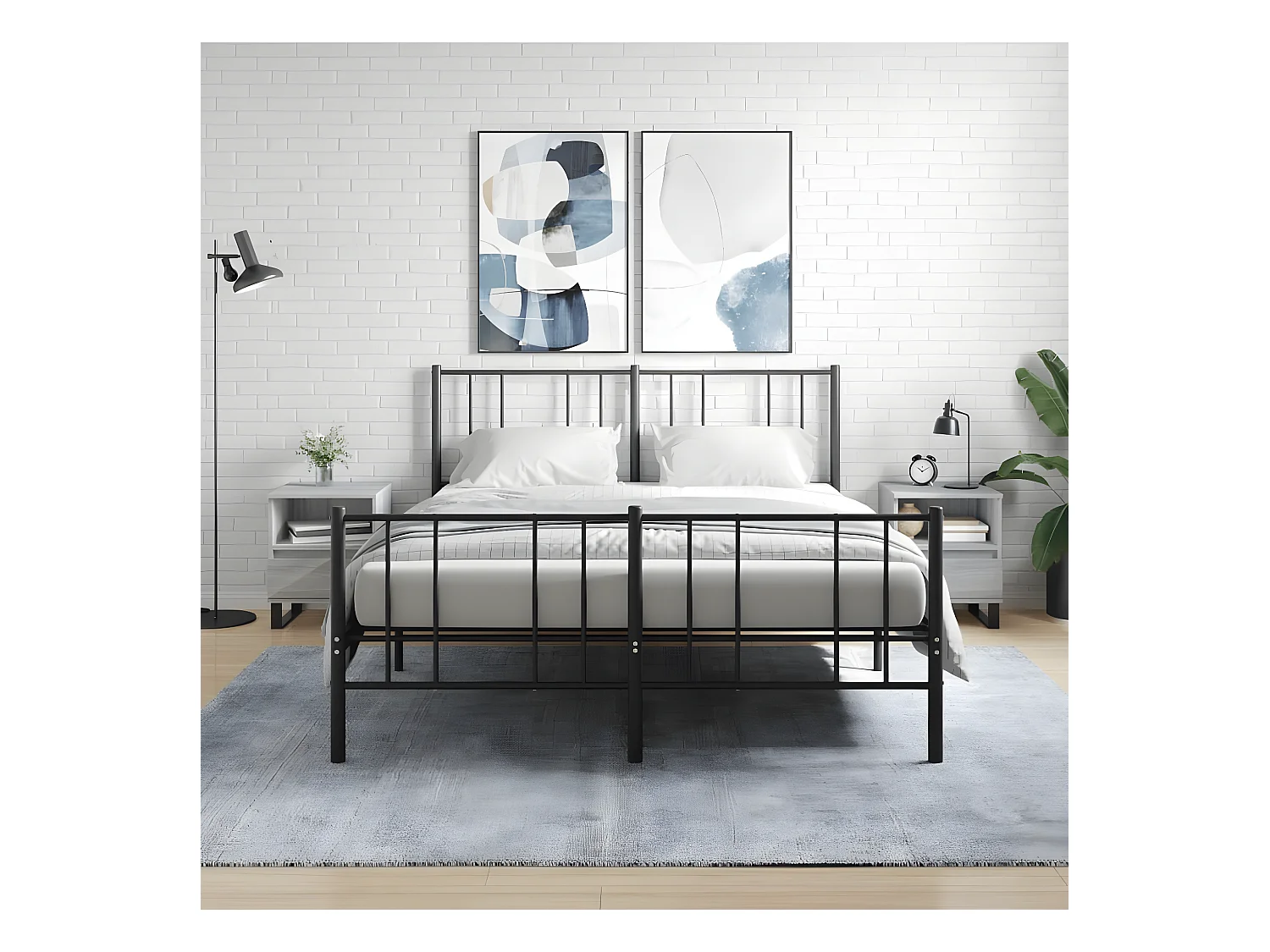 Lot de 2 Tables de chevet sonoma gris 40x35x50 cm bois ingénierie WVGQ9585
