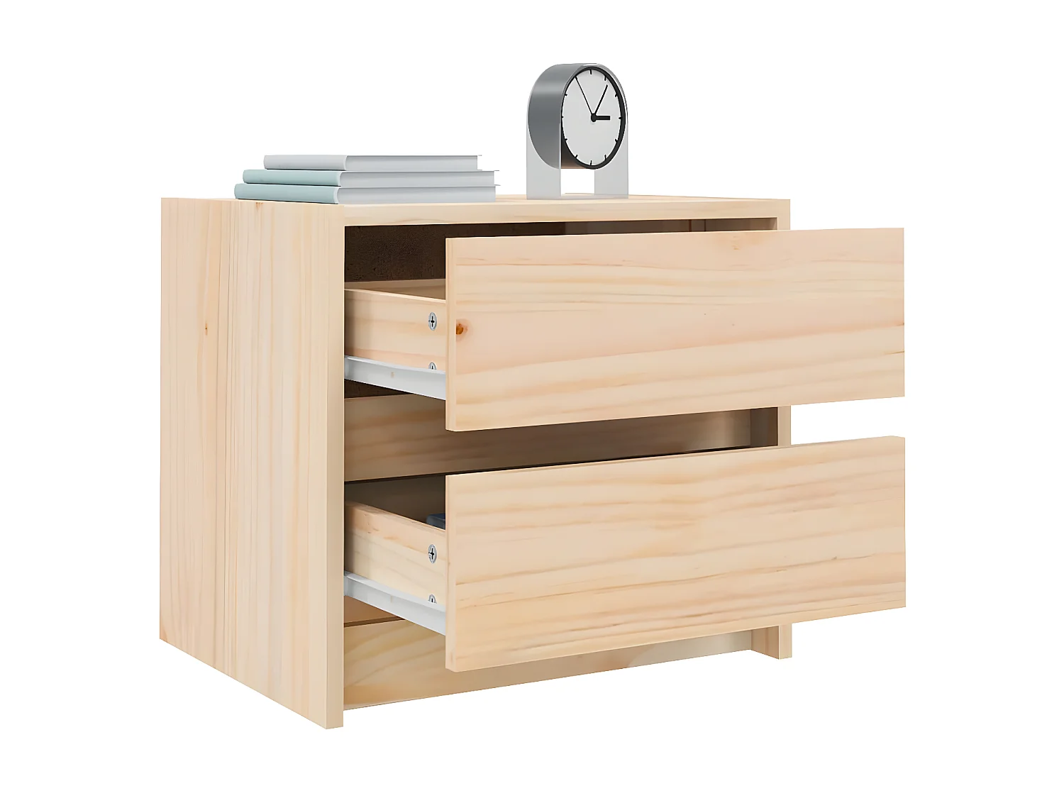 Lot de 2 Tables de chevet 40x31x35,5 cm bois de pin massif WVGQ4428