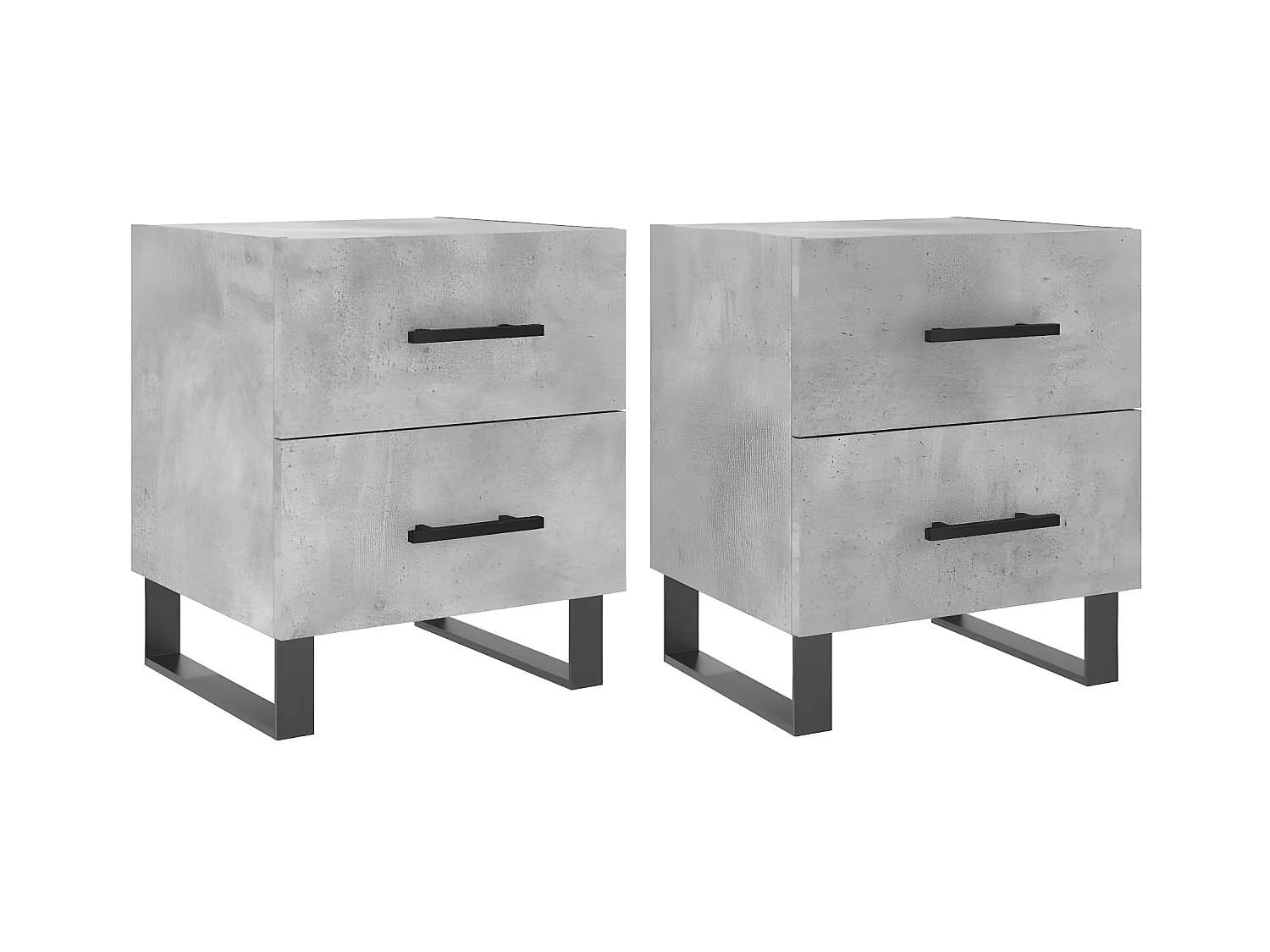 Nachtkastjes 2 st 40x35x47,5 cm bewerkt hout betongrijs NL79688