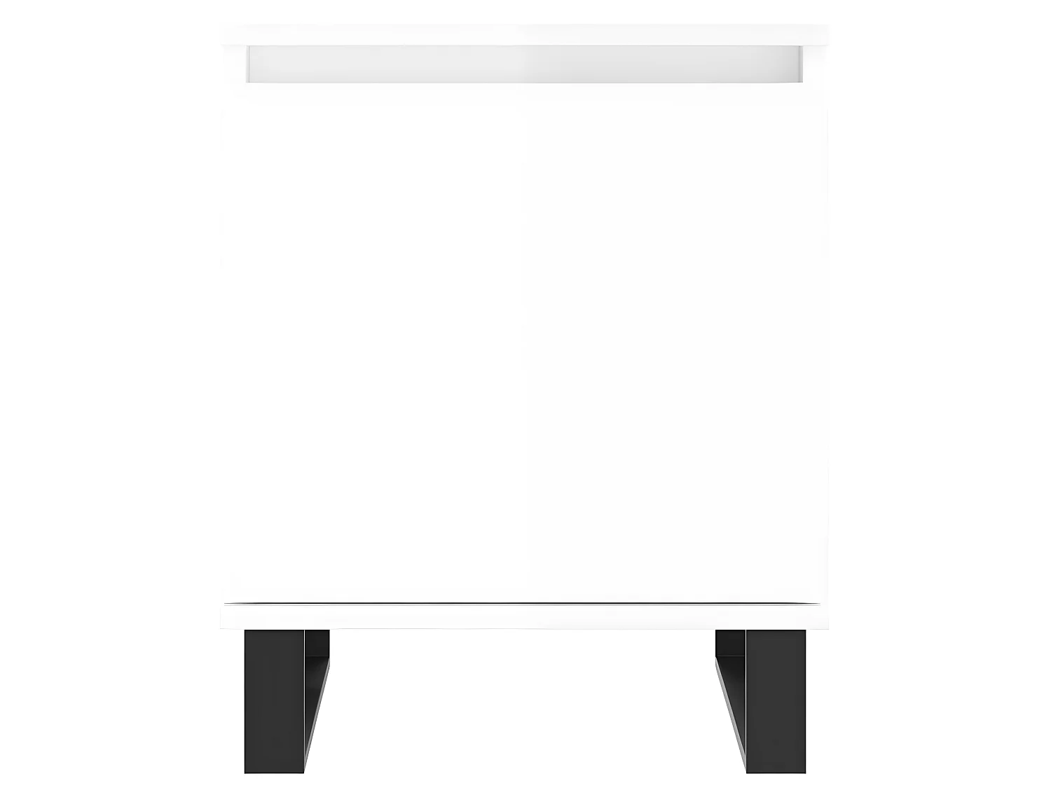 Mesas cabeceira 2pcs derivados de madeira branco brilhante PT53364