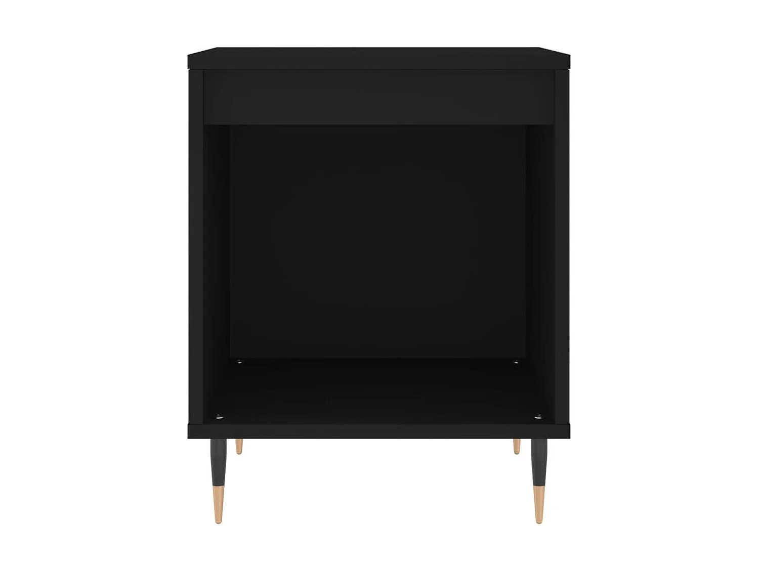 Lot de 2 Tables de chevet noir 40x35x50 cm bois d’ingénierie WVGQ9949