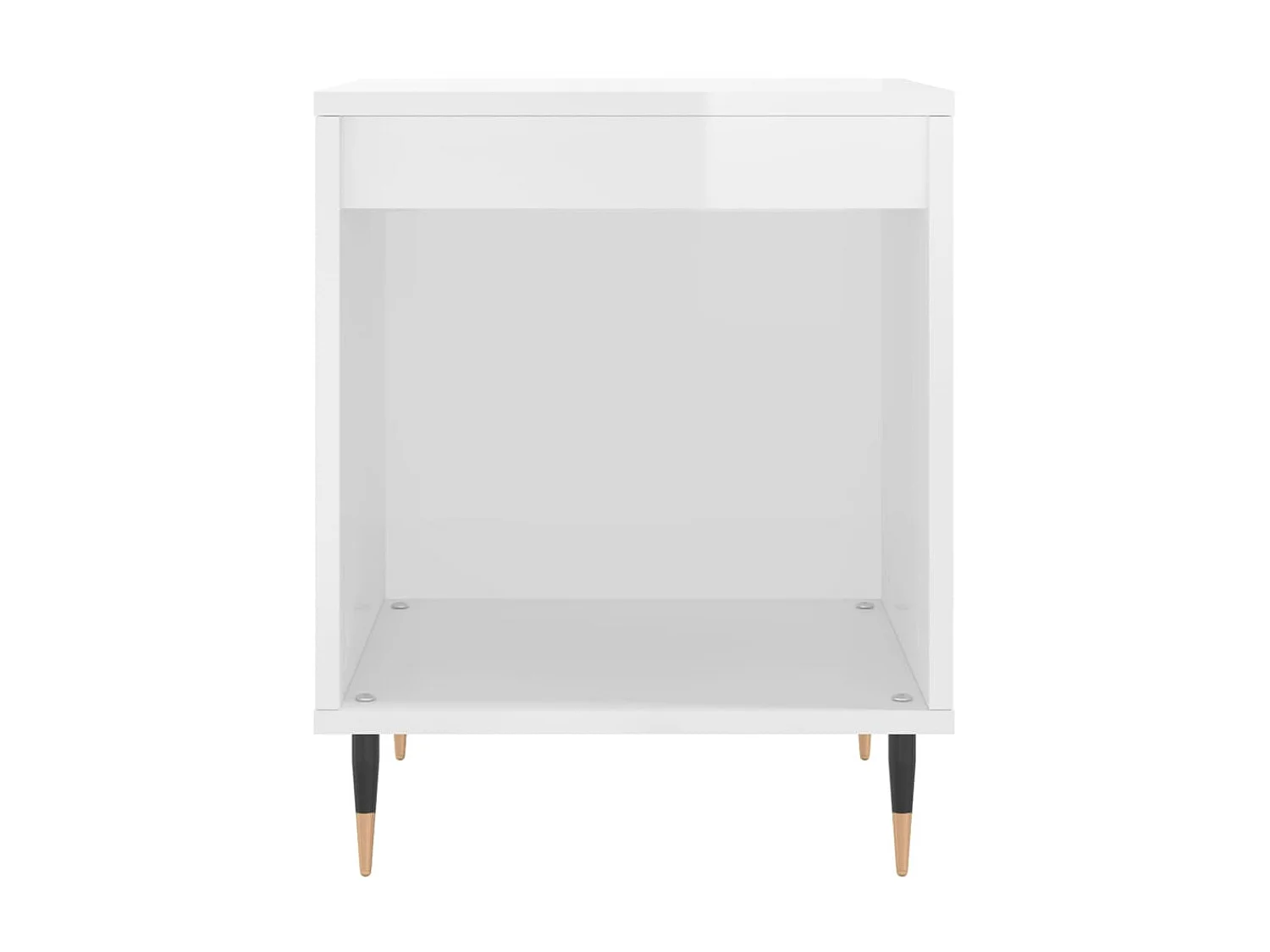 Mesa de cabeceira 2 pcs derivados de madeira branco brilhante PT56194