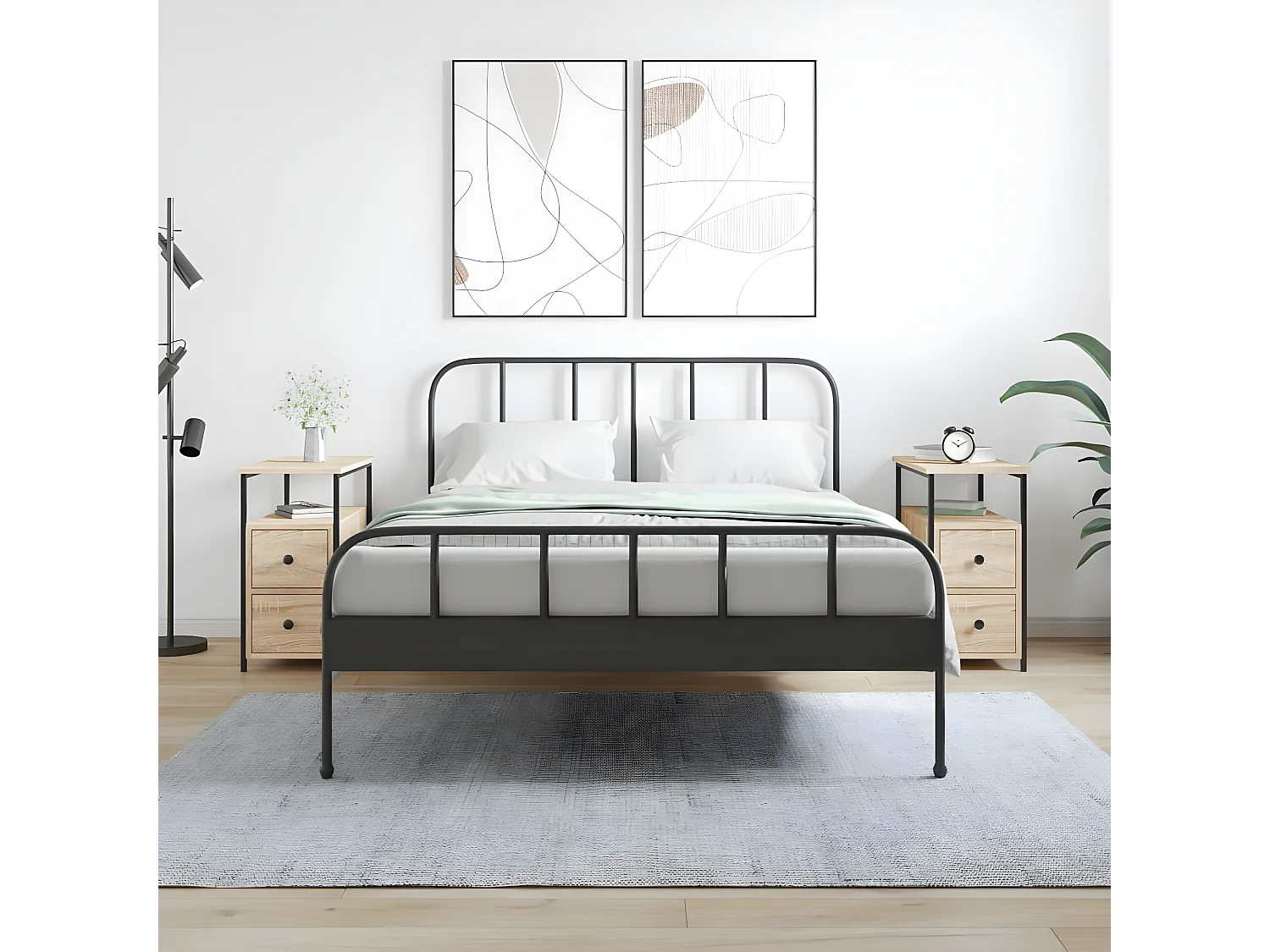 Mesas de cabeceira 2 pcs derivados de madeira carvalho sonoma PT19883