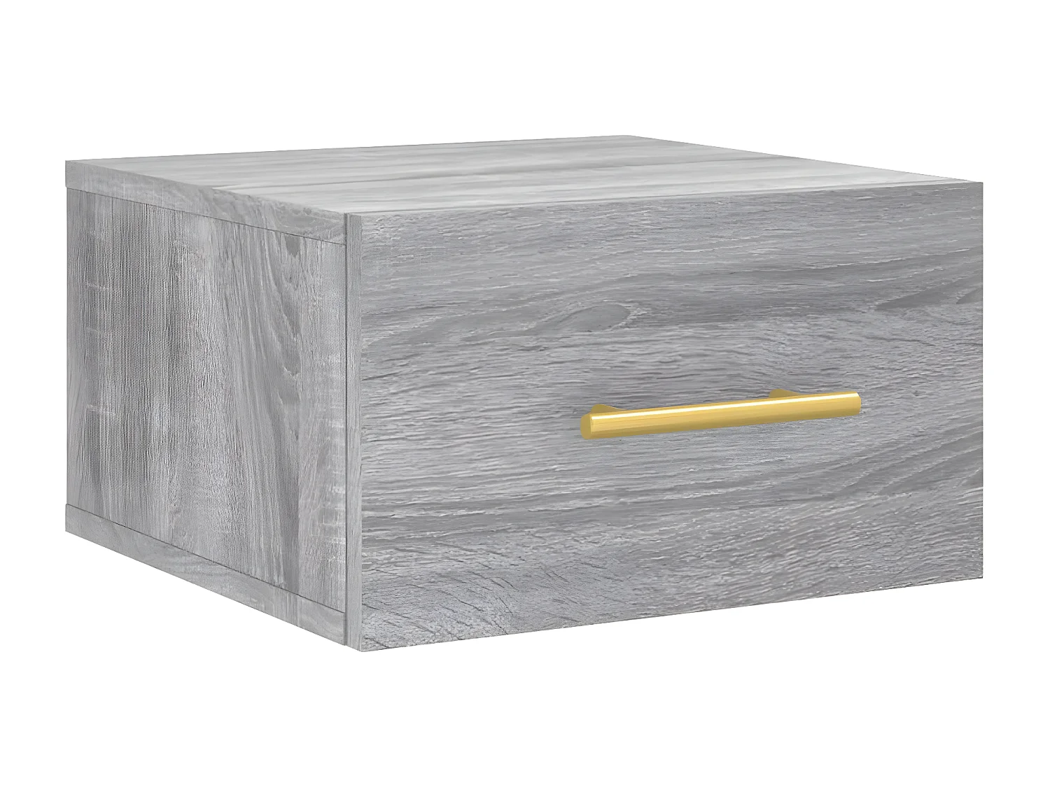 Lot de 2 Tables de chevet murales sonoma gris 35x35x20 cm WVGQ7286