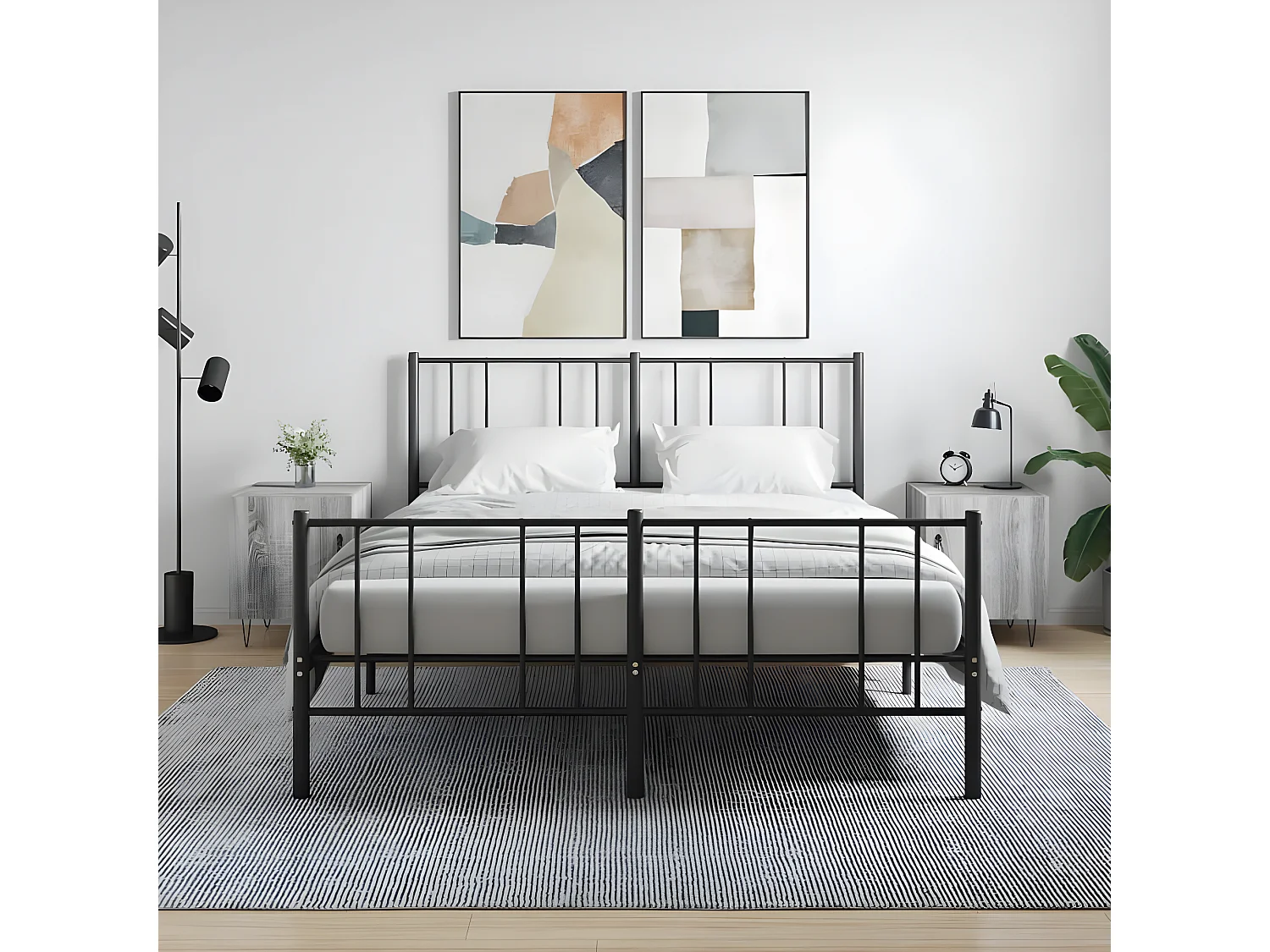 Lot de 2 Tables de chevet sonoma gris 40x40x50cm bois d'ingénierie WVGQ3720