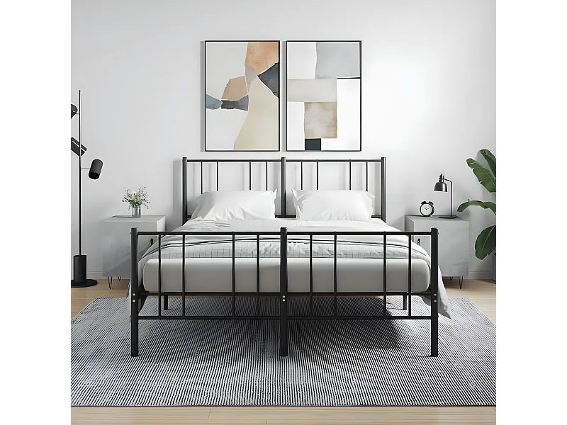 Lot de 2 Tables de chevet gris béton 40x40x50 cm bois d’ingénierie WVGQ6638