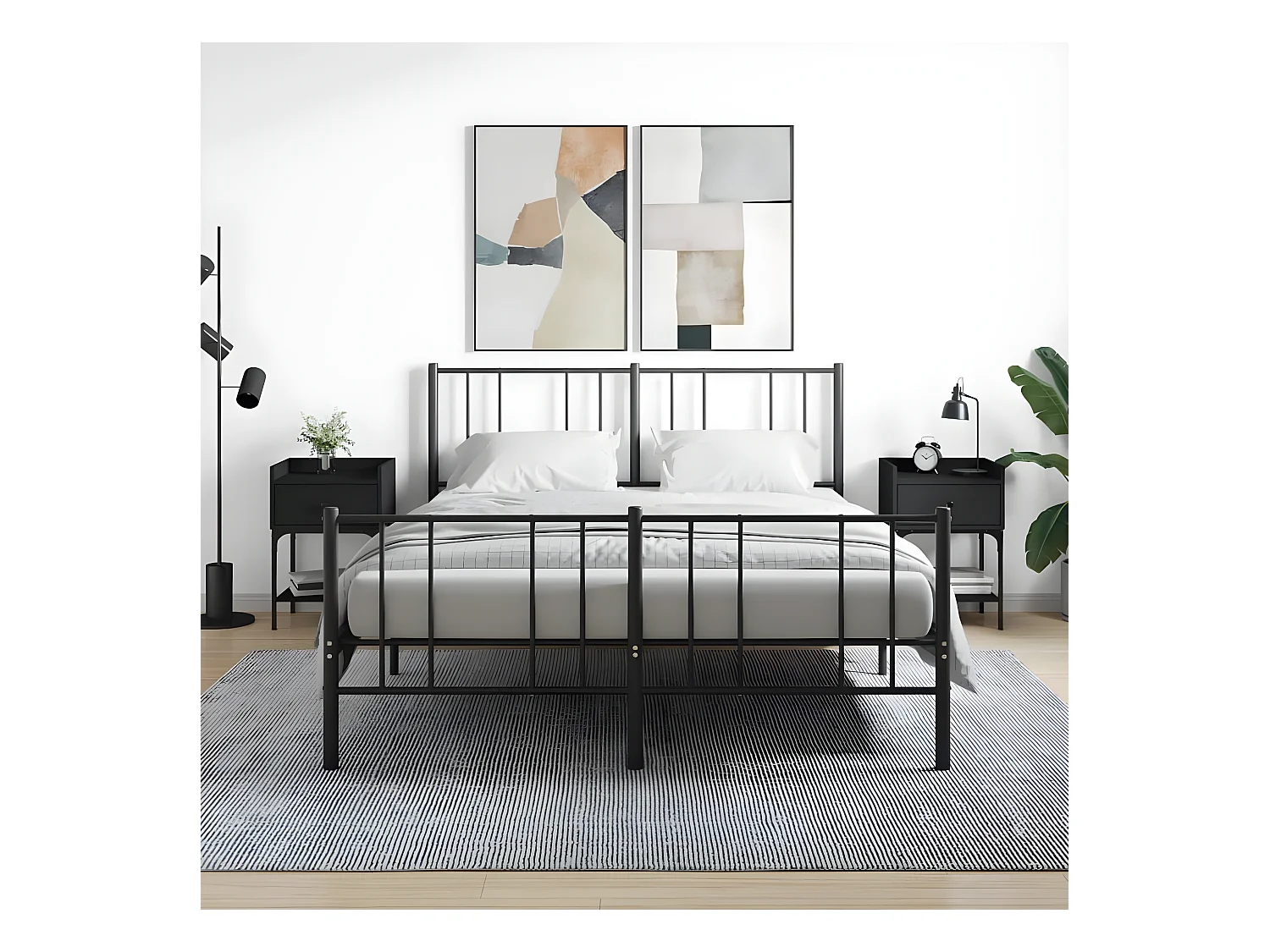 Nachtkastjes 2 st 40,5x31x60 cm bewerkt hout zwart NL37749