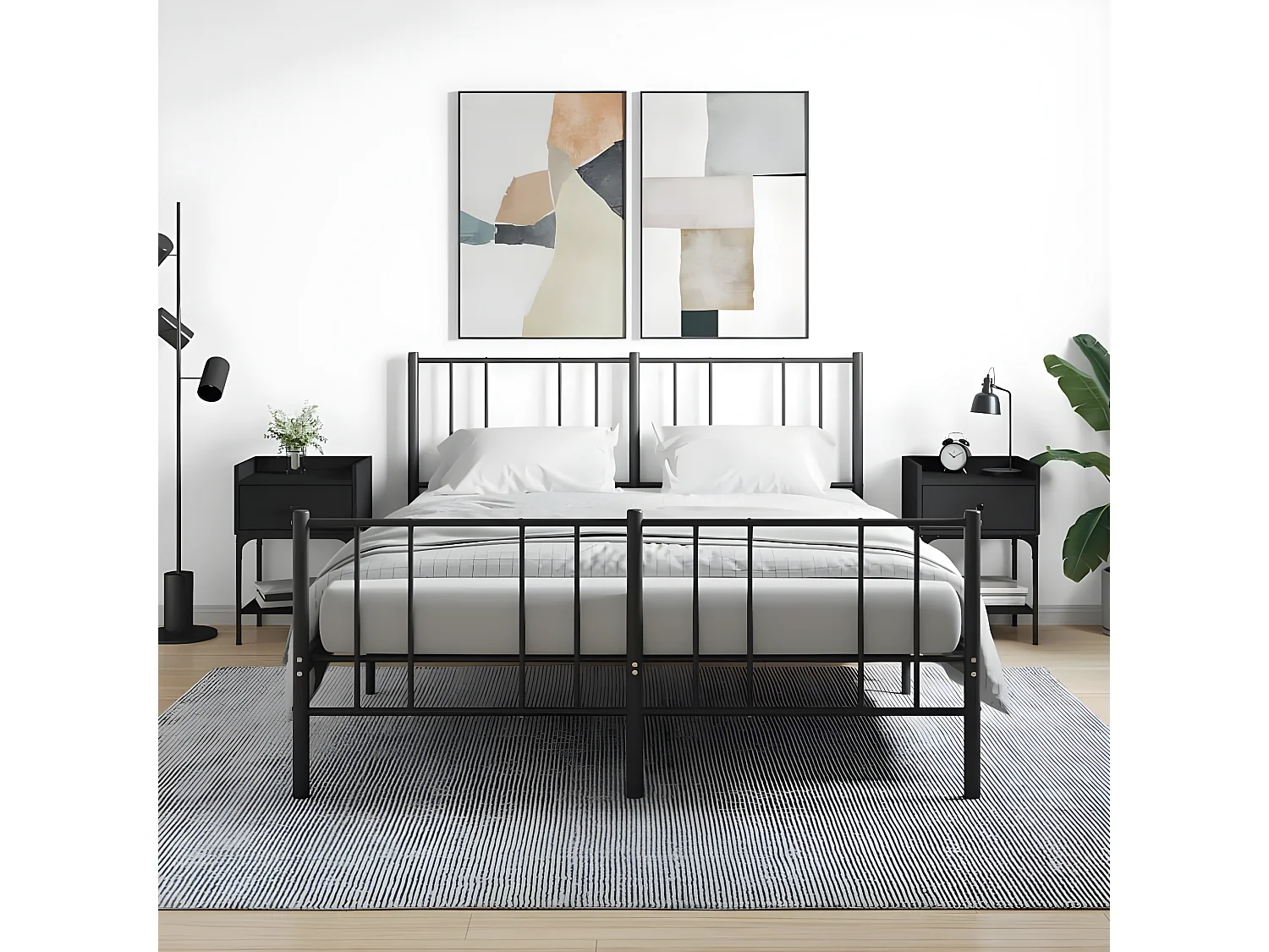 Nachtkastjes 2 st 40,5x31x60 cm bewerkt hout zwart NL37749