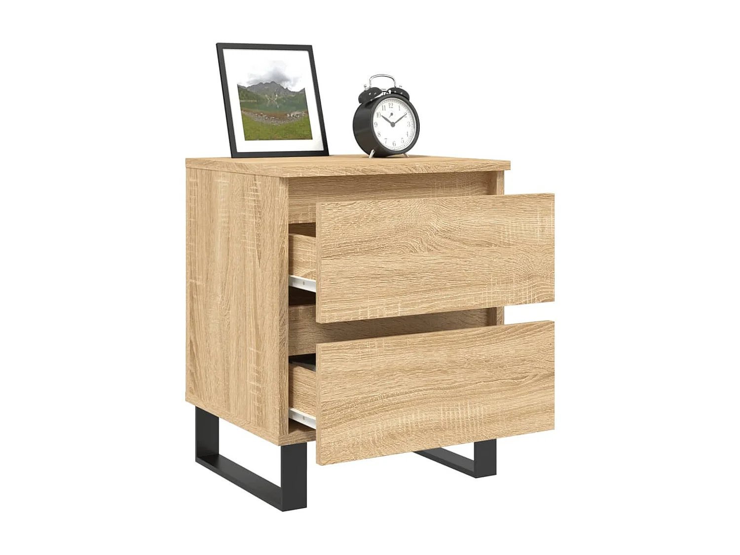 lot de 2 Tables de chevet chêne sonoma 40x35x50 cm bois ingénierie OCN37727