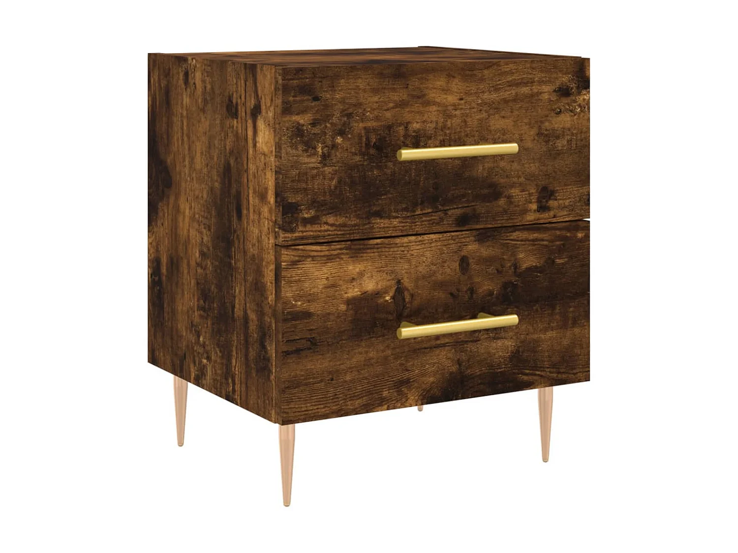 Nachtkastjes 2 st 40x35x47,5 cm bewerkt hout gerookt eikenkleur NL12860