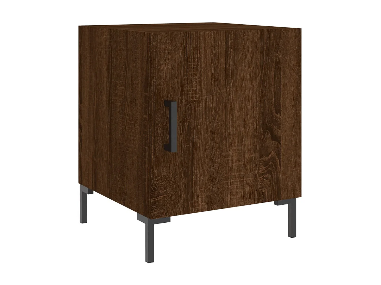 Lot de 2 Tables de chevet chêne marron 40x40x50cm bois d'ingénierie WVGQ2131