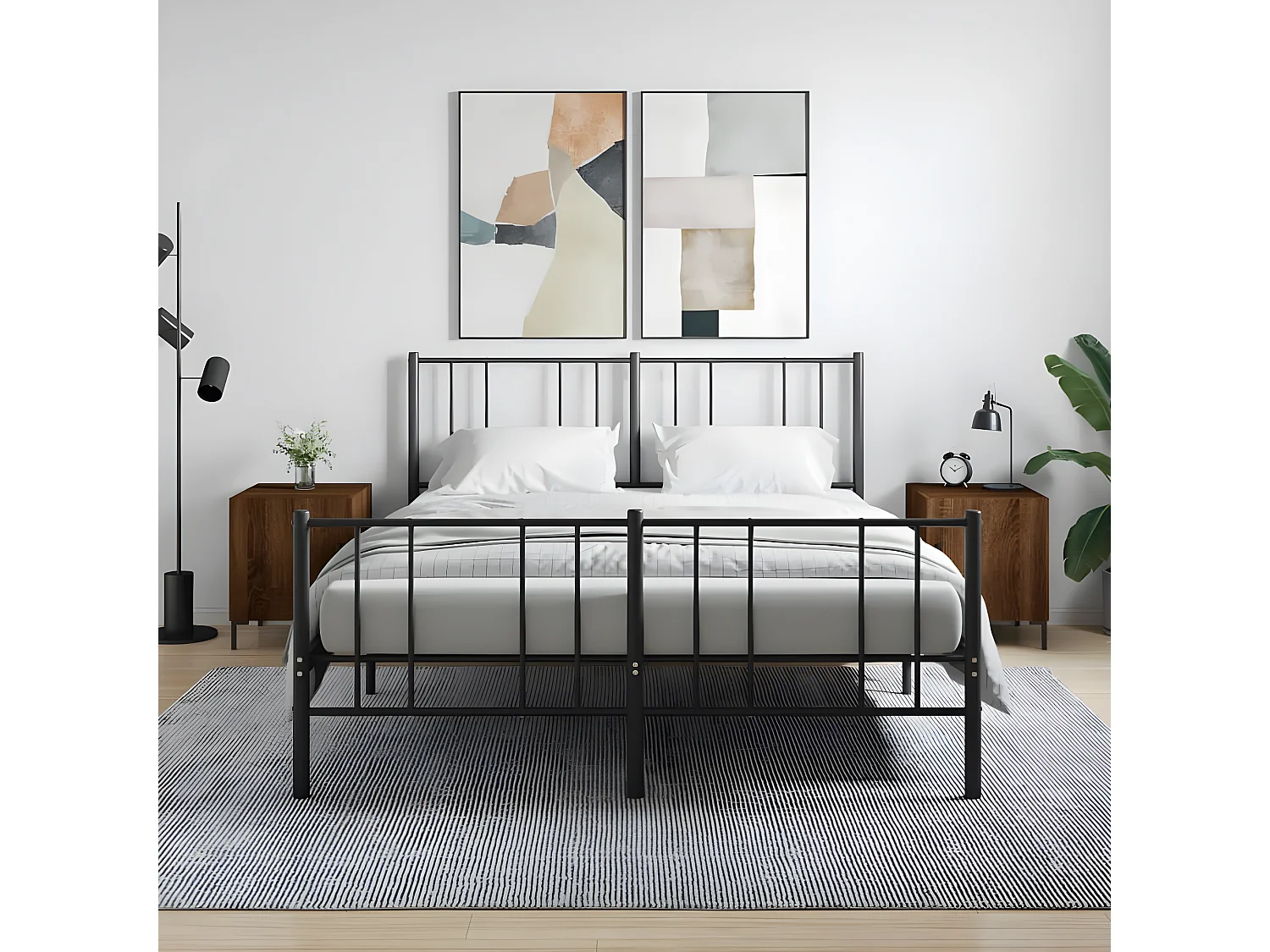 Nachtkastjes 2 st 40x40x50 cm bewerkt hout bruin eikenkleur NL55848