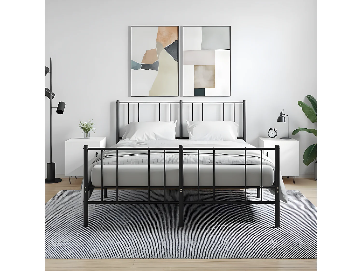 Nachtkastjes 2 st 40x40x50 cm bewerkt hout wit NL73719