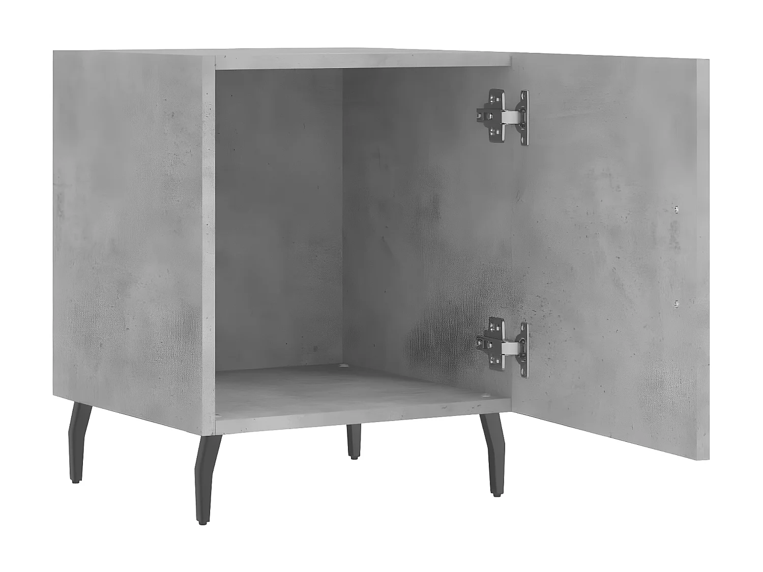 Lote de 2 Mesitas de noche madera ingeniería gris hormigón 40x40x50 cm ES79763