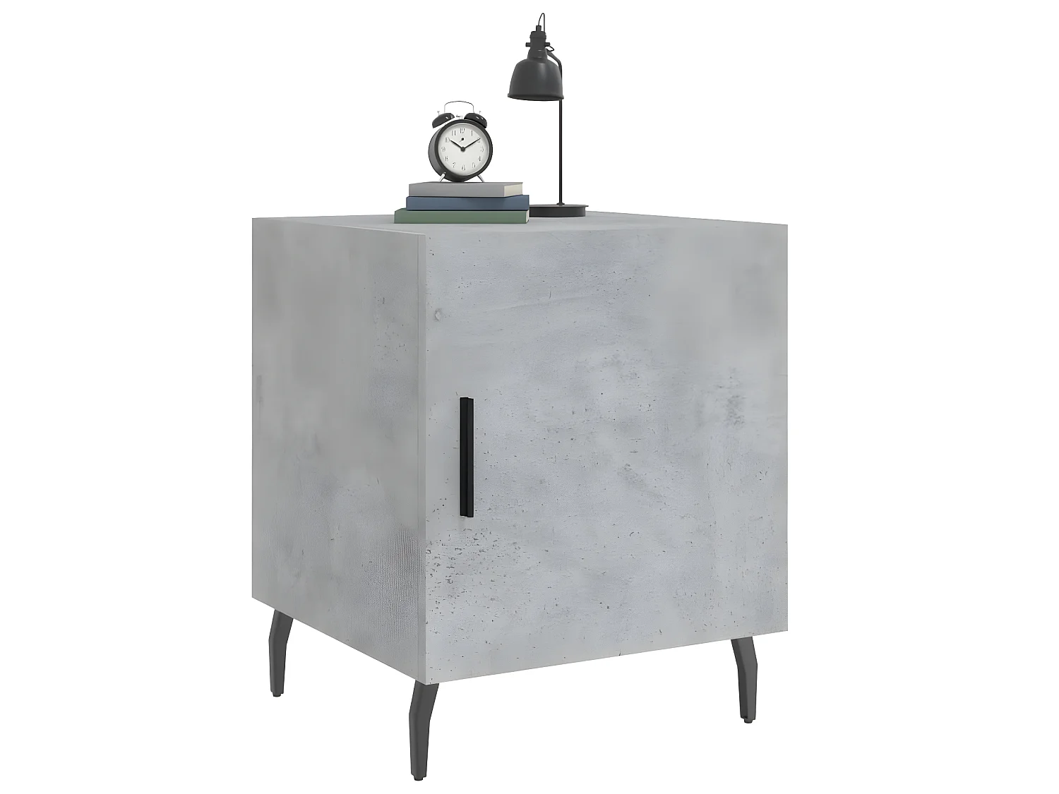 Lot de 2 Tables de chevet gris béton 40x40x50 cm bois d’ingénierie WVGQ2478