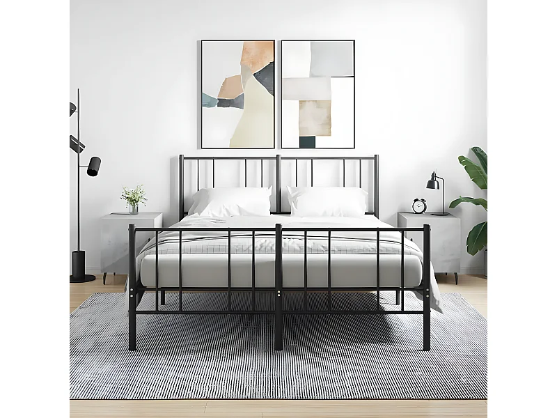 Lot de 2 Tables de chevet gris béton 40x40x50 cm bois d’ingénierie WVGQ2478