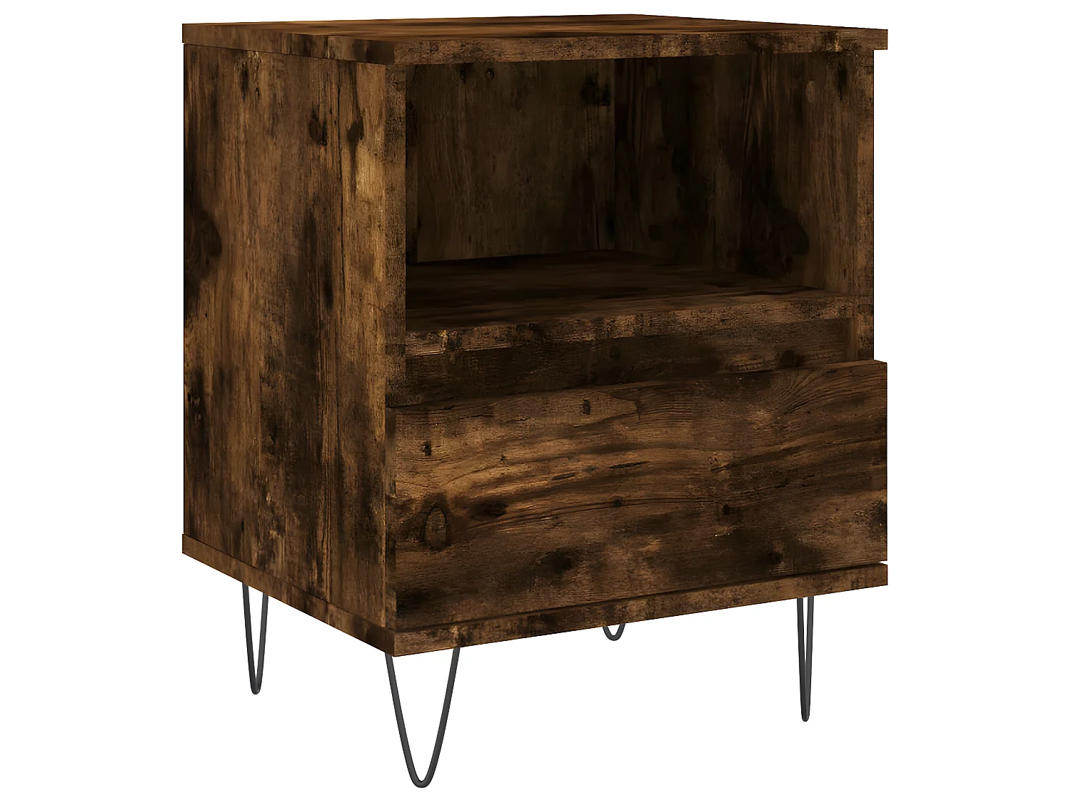 Nachtkastjes 2 st 40x35x50 cm bewerkt hout gerookt eikenkleurig NL29990