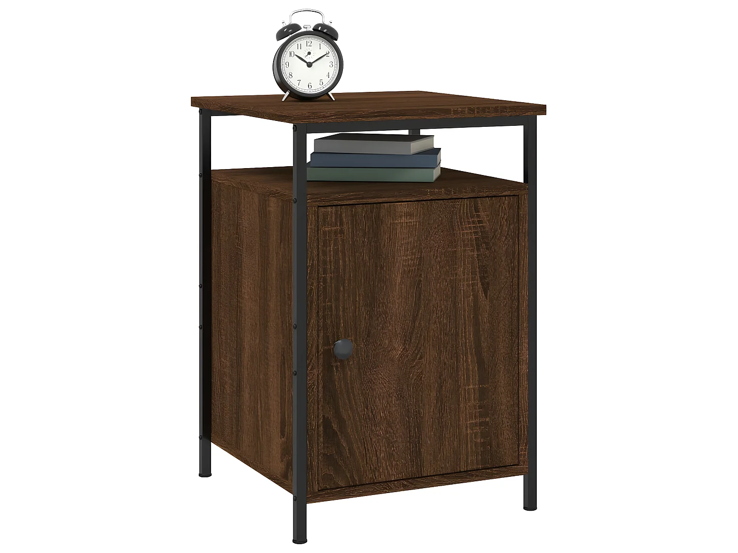 Nachtkastjes 2 st 40x42x60 cm bewerkt hout bruin eikenkleur NL78344