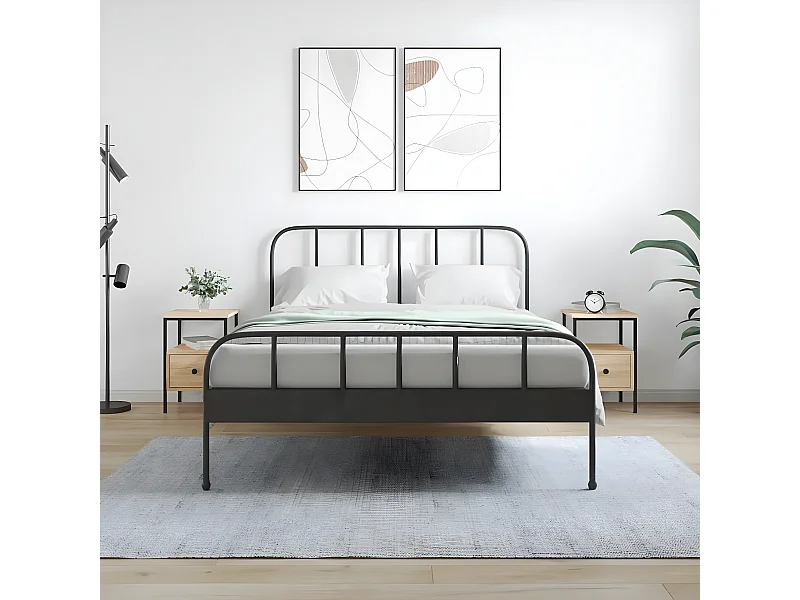 Nachtkastjes 2 st 34x36x50 cm bewerkt hout sonoma eikenkleurig NL63808