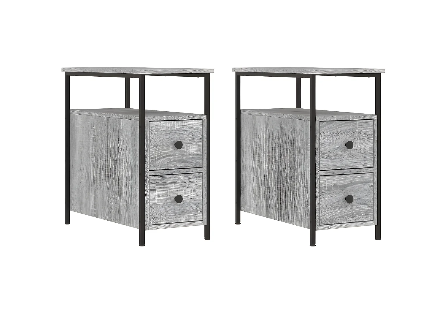 Mesas de cabeceira 2 pcs derivados madeira sonoma cinza PT69900