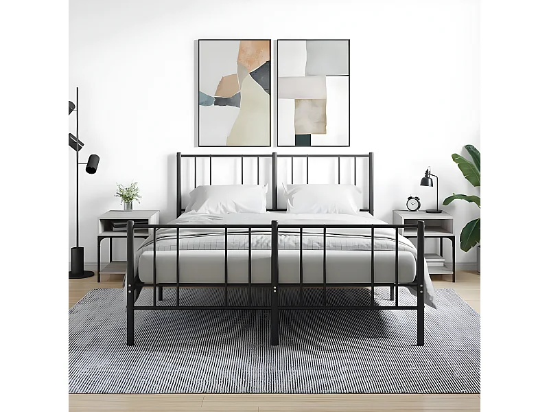 Nachtkastjes 2 st 40x41x50 cm bewerkt hout grijs sonoma eiken NL99618