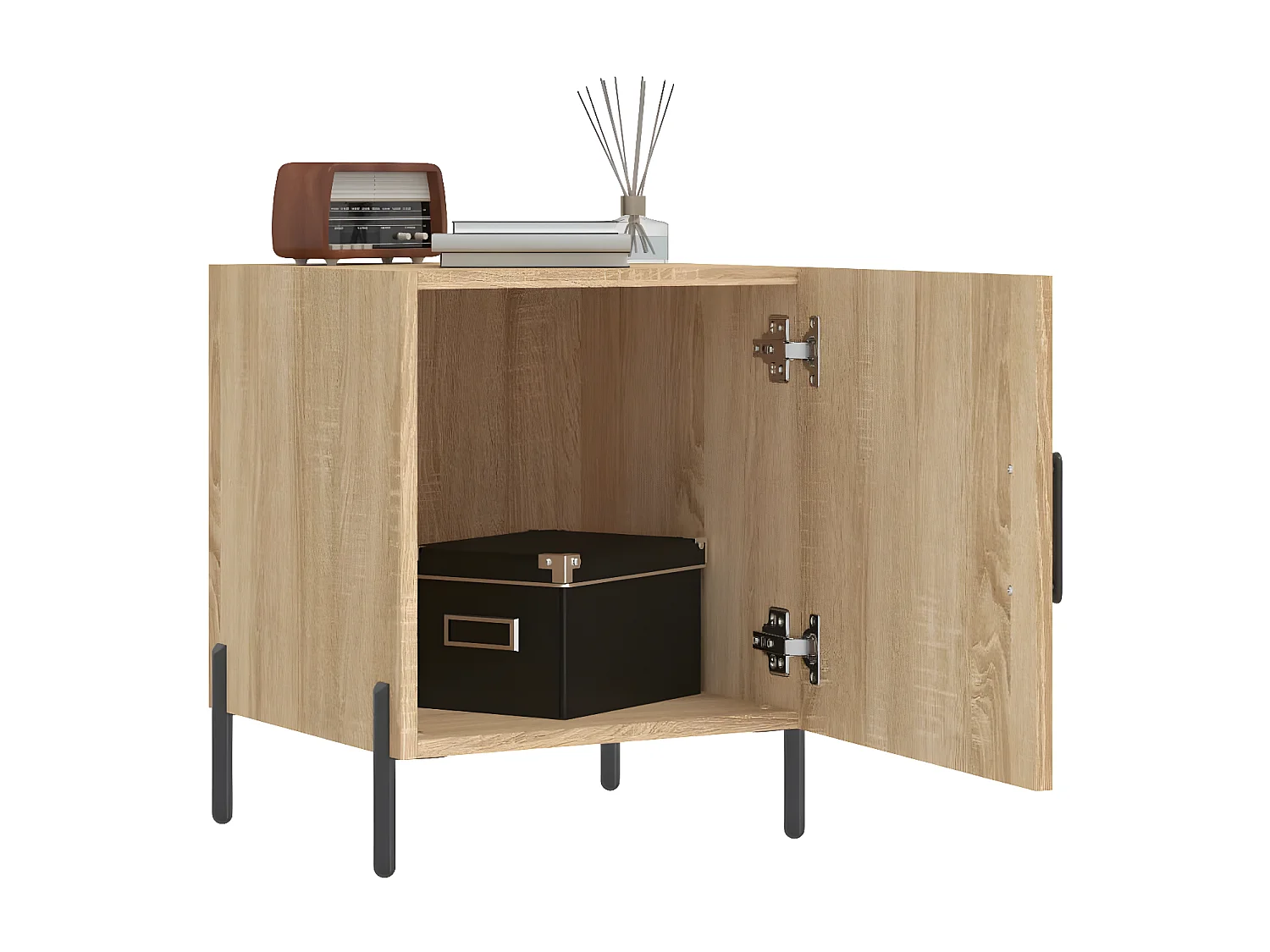 Mesa cabeceira 2pcs 40x40x50cm deriv. madeira carvalho sonoma PT28417