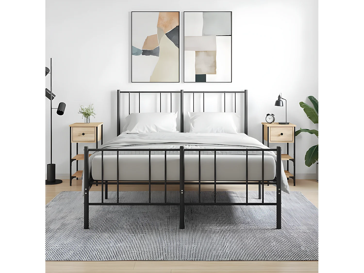 Mesas de cabeceira 2 pcs derivados de madeira carvalho sonoma PT48315