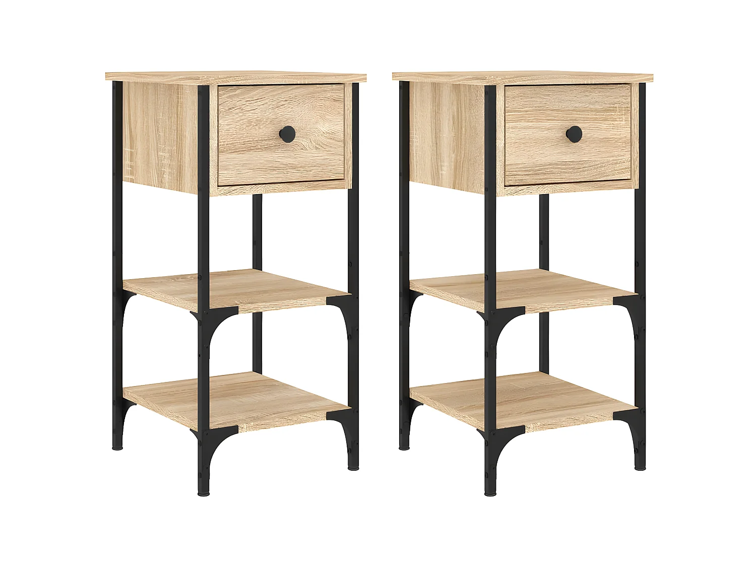 Mesas de cabeceira 2 pcs derivados de madeira carvalho sonoma PT48315