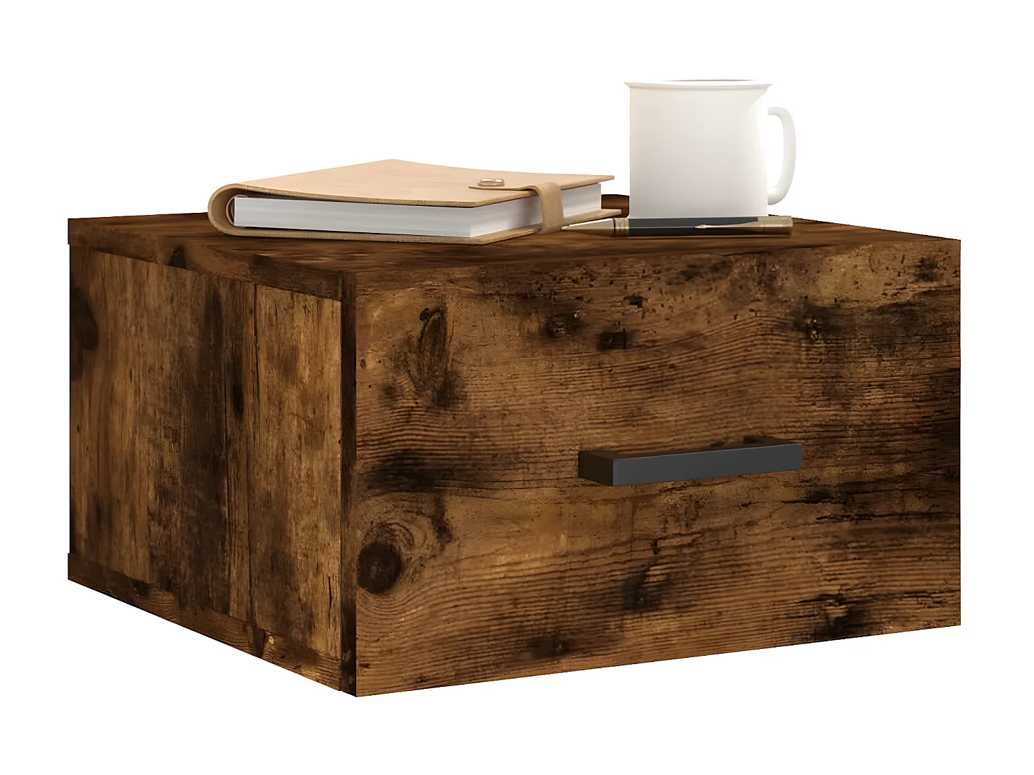 Nachtkastjes 2 st wandgemonteerd 35x35x20 cm gerookt eikenkleur NL97633