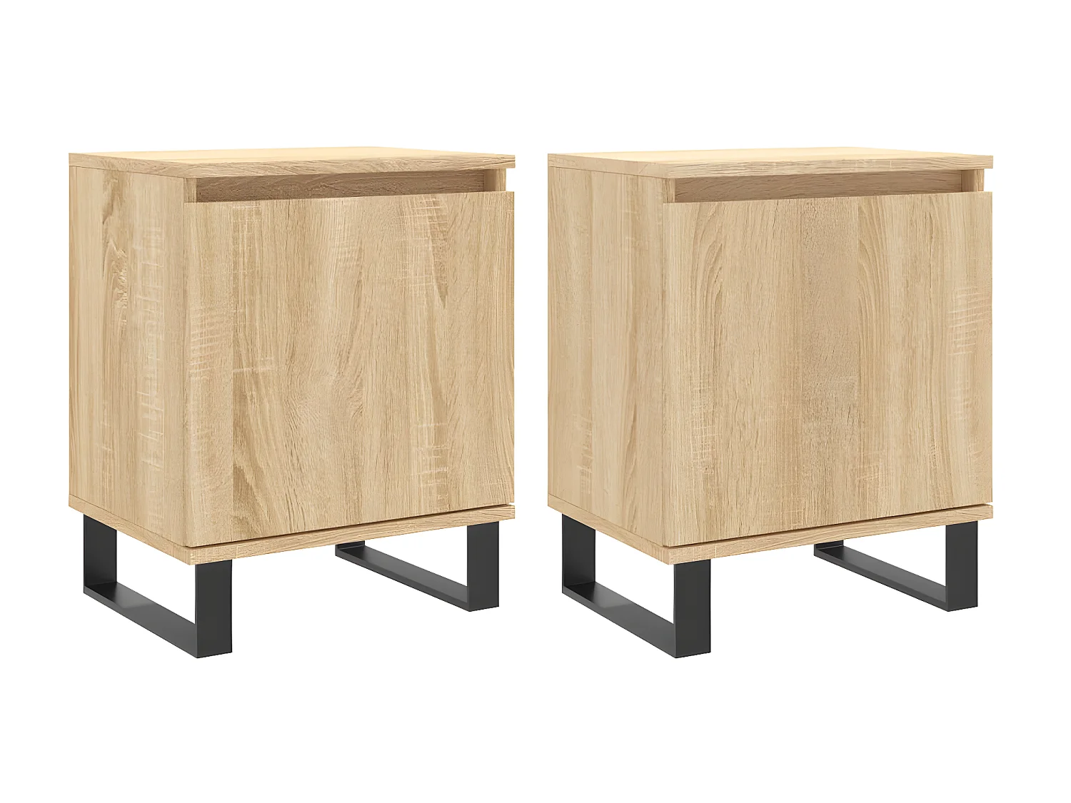 Comodini | Tavolini da notte | Tavolini da letto 2 pz Rovere Sonoma 40x30x50 cm in Legno Multistrato