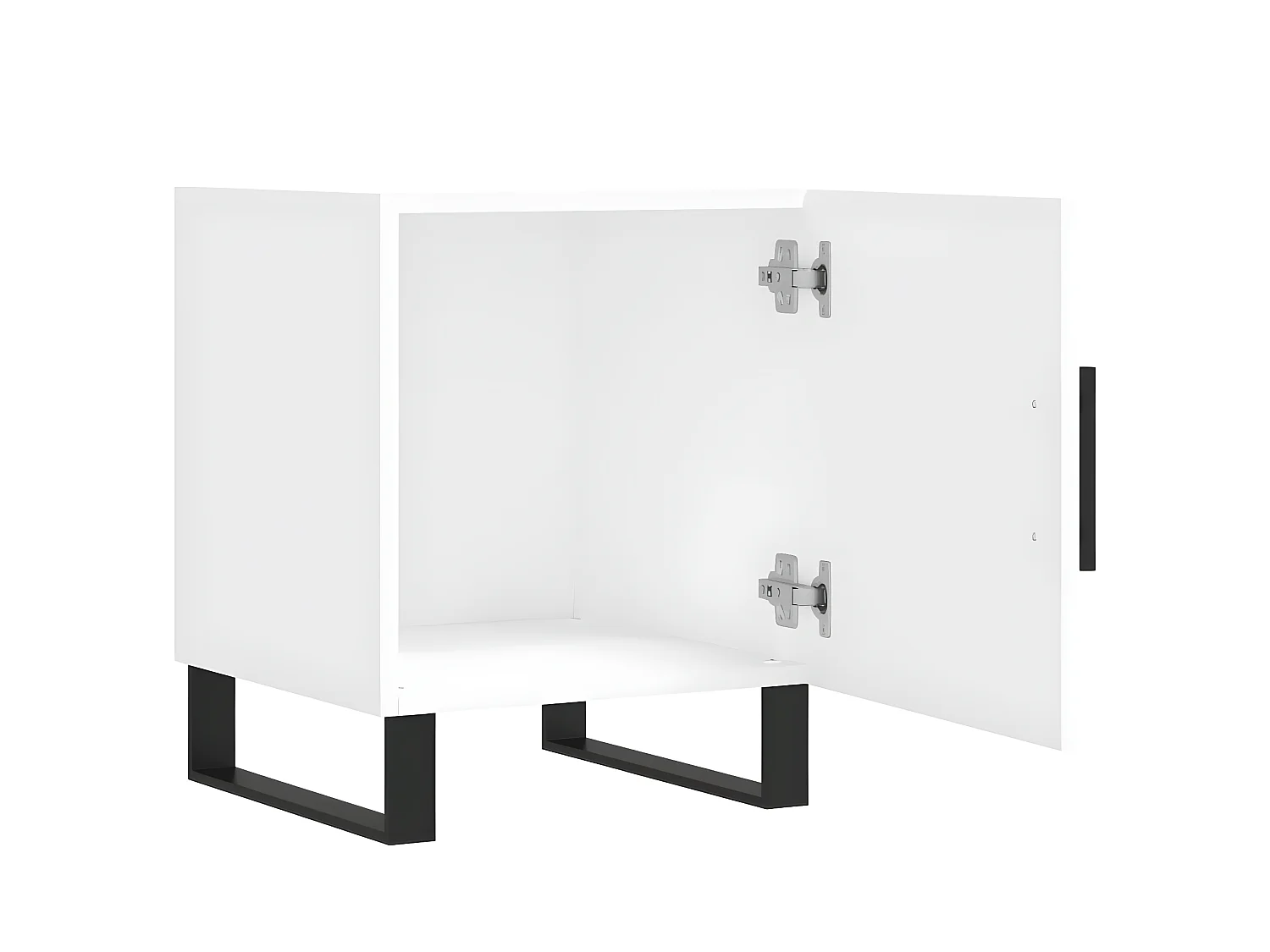 Mesa de cabeceira 2 pcs 40x40x50 cm derivados de madeira branco PT80525