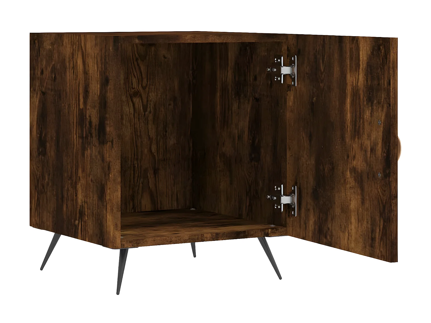 Lot de 2 Tables de chevet chêne fumé 40x40x50 cm bois d'ingénierie WVGQ7046