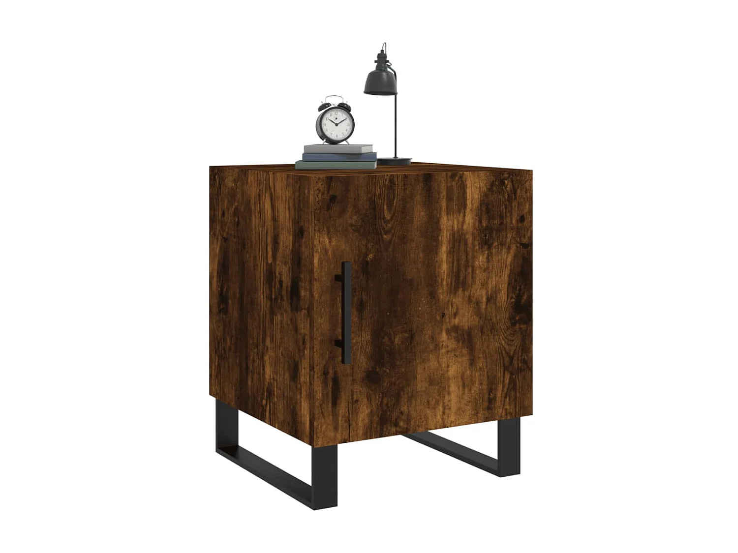 Lot de 2 Tables de chevet chêne fumé 40x40x50 cm bois d'ingénierie WVGQ2833