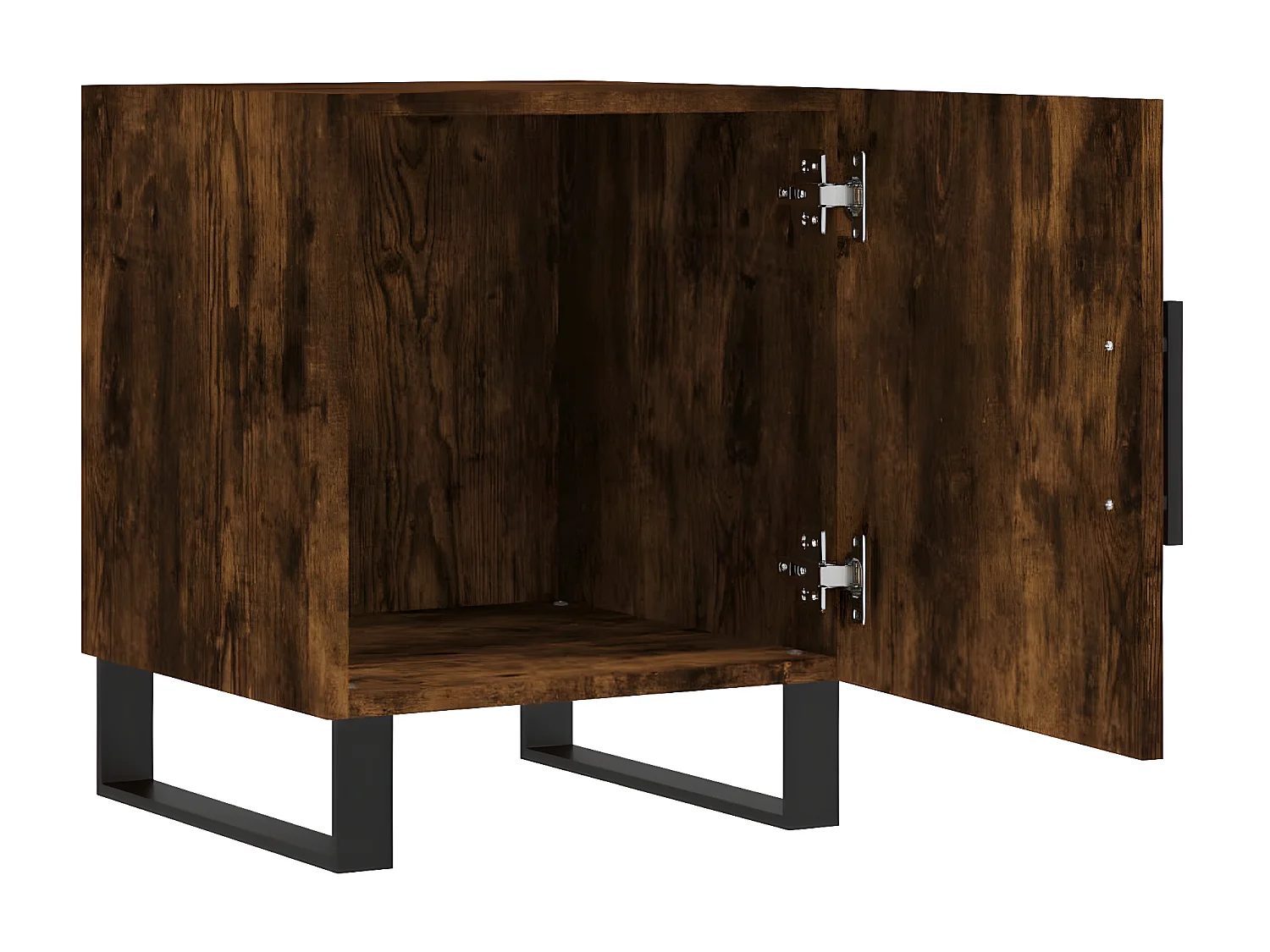 Lot de 2 Tables de chevet chêne fumé 40x40x50 cm bois d'ingénierie WVGQ2833