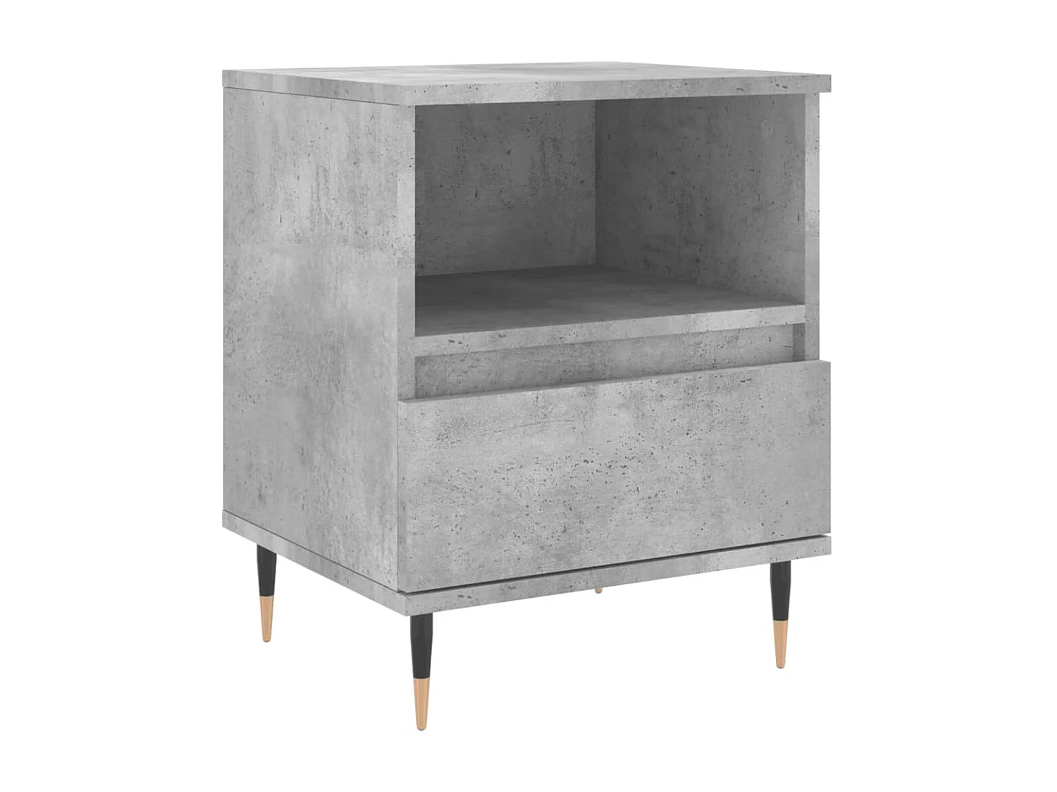 Lot de 2 Tables de chevet gris béton 40x35x50 cm bois d’ingénierie WVGQ7799