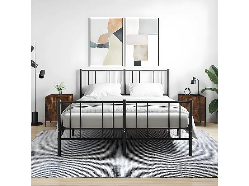 Nachtkastjes 2 st 40x40x50 cm bewerkt hout gerookt eikenkleurig NL71155