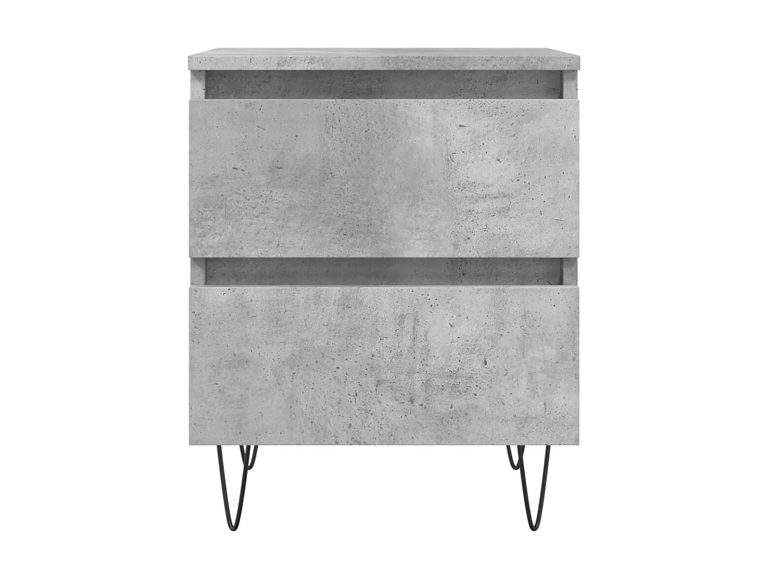 Comodini | Tavolini da notte | Tavolini da letto 2pz Grigio Cemento 40x35x50 cm in Legno Multistrato