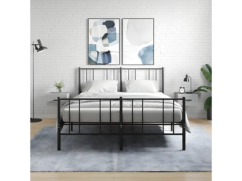 Lot de 2 Tables de chevet murales sonoma gris 35x35x20 cm WVGQ8901