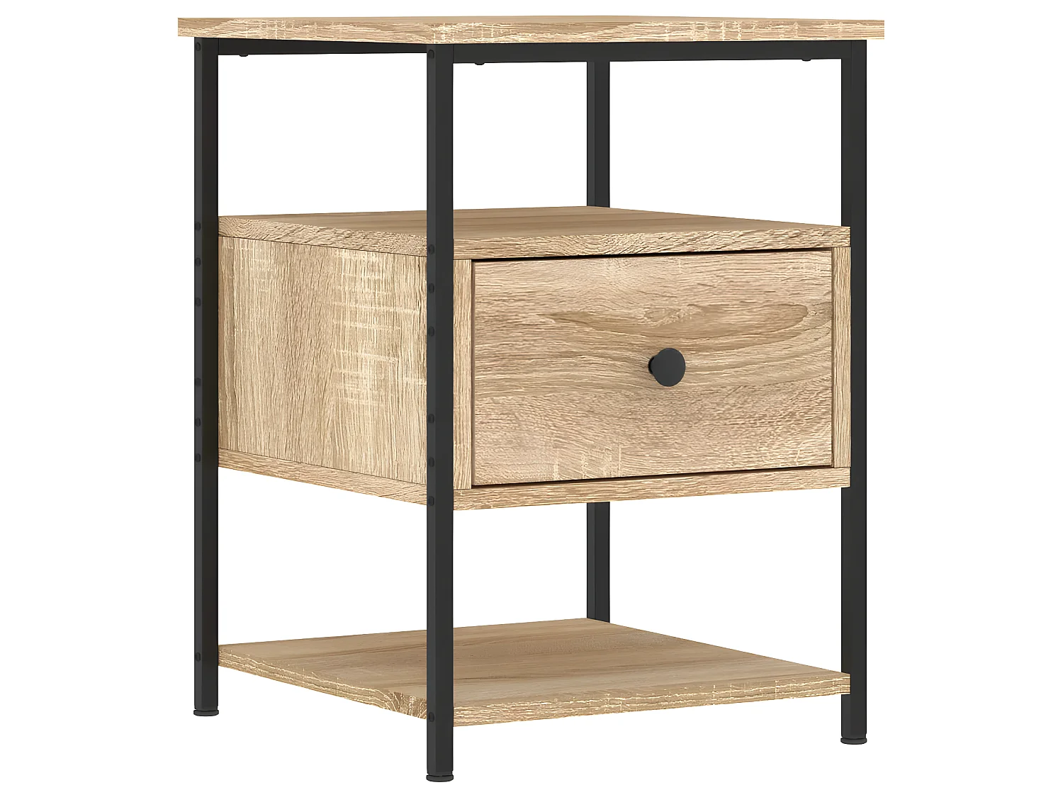 Lot de 2 Tables de chevet chêne sonoma 40x42x56 cm bois ingénierie WVGQ9219