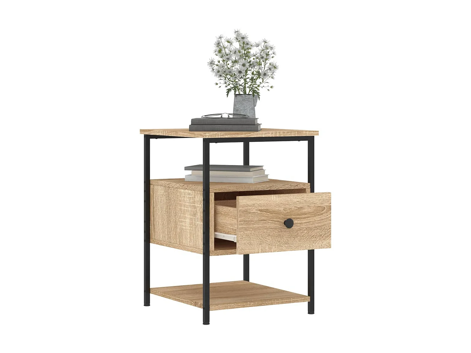 Lot de 2 Tables de chevet chêne sonoma 40x42x56 cm bois ingénierie WVGQ9219