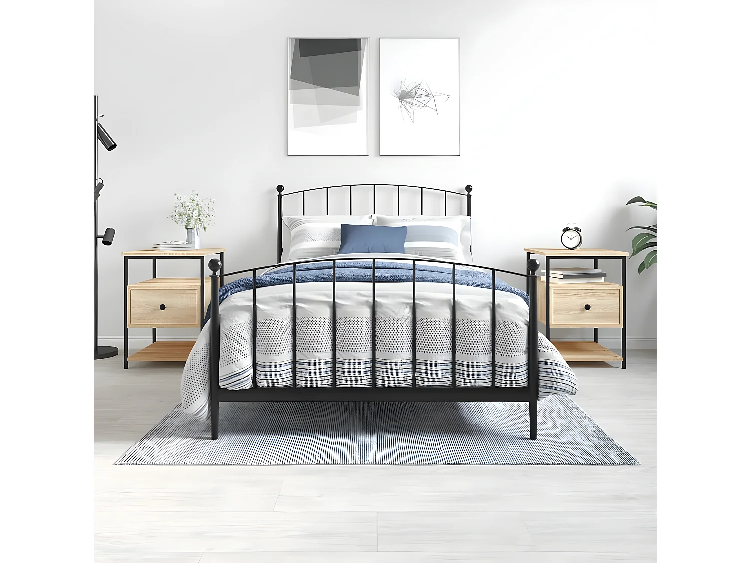 Comodini | Tavolini da notte | Tavolini da letto 2 pz Rovere Sonoma 40x42x56 cm in Legno Multistrato