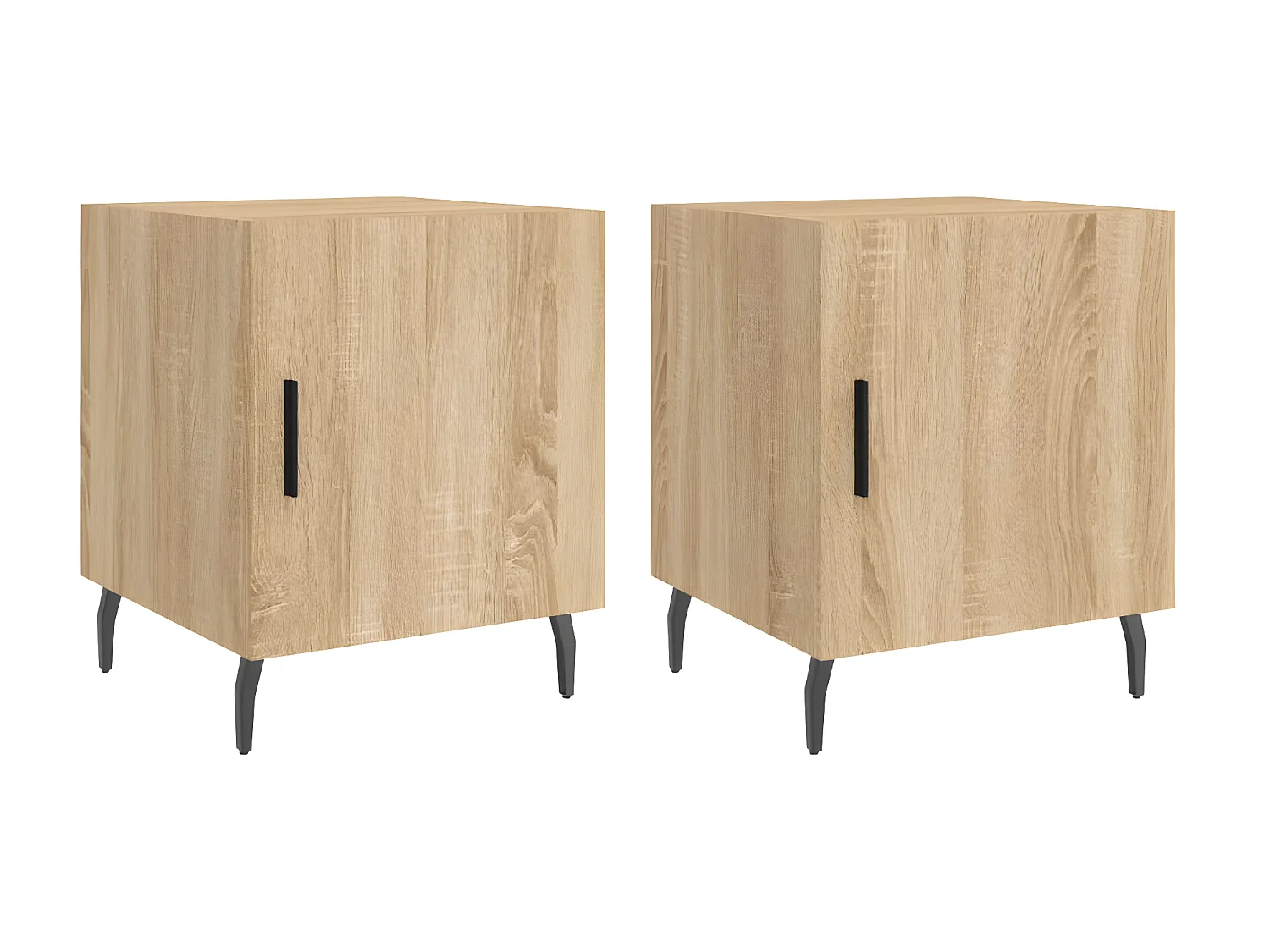 Nachtkastjes 2 st 40x40x50 cm bewerkt hout sonoma eikenkleurig NL20274