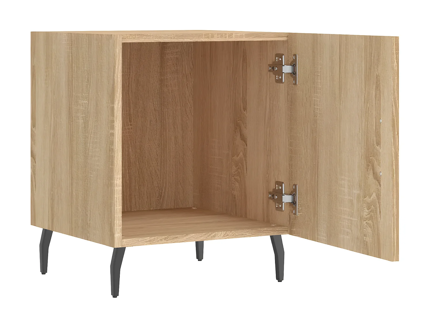 Nachtkastjes 2 st 40x40x50 cm bewerkt hout sonoma eikenkleurig NL20274