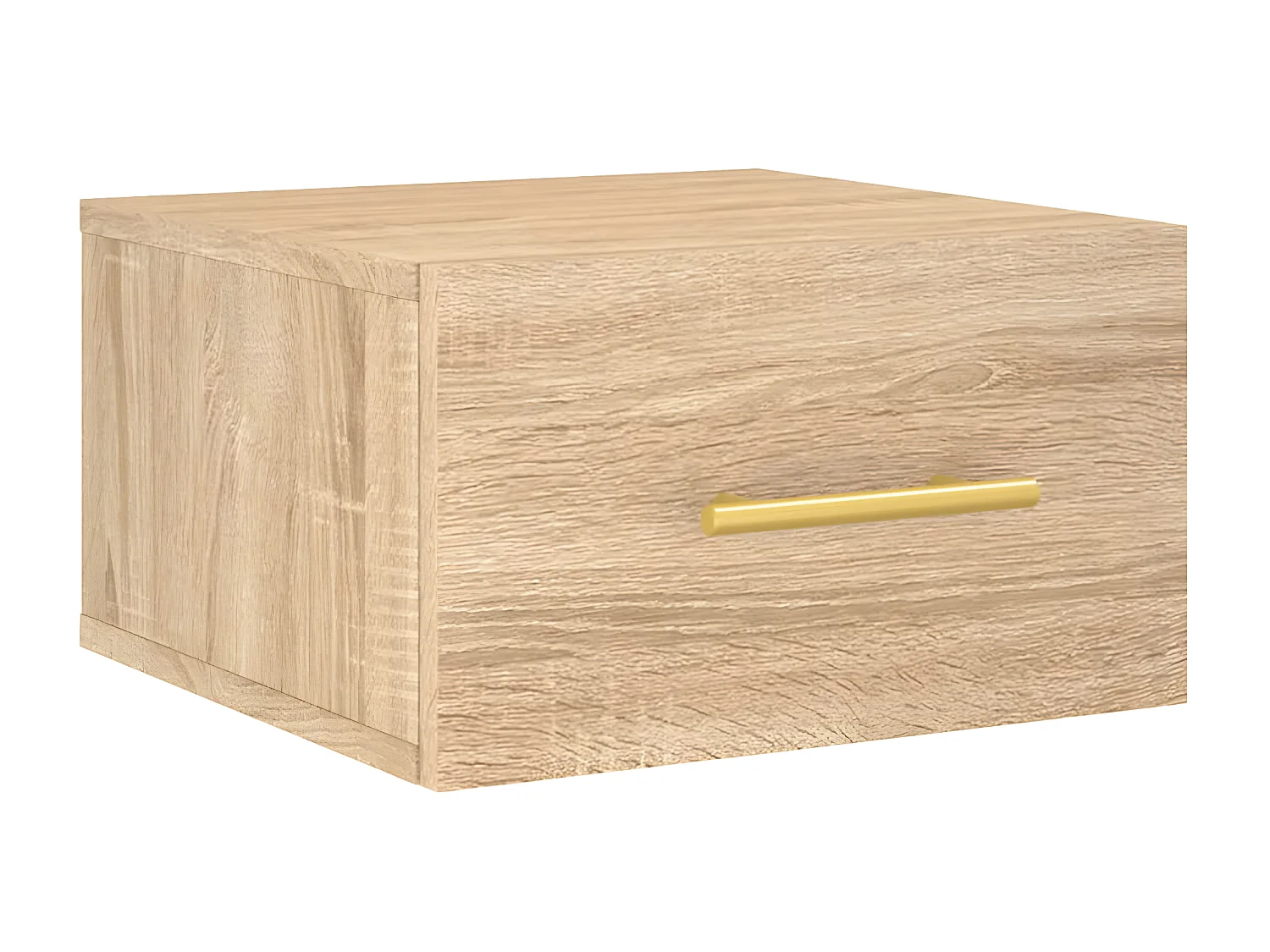 Lot de 2 Tables de chevet murales chêne sonoma 35x35x20 cm WVGQ3299