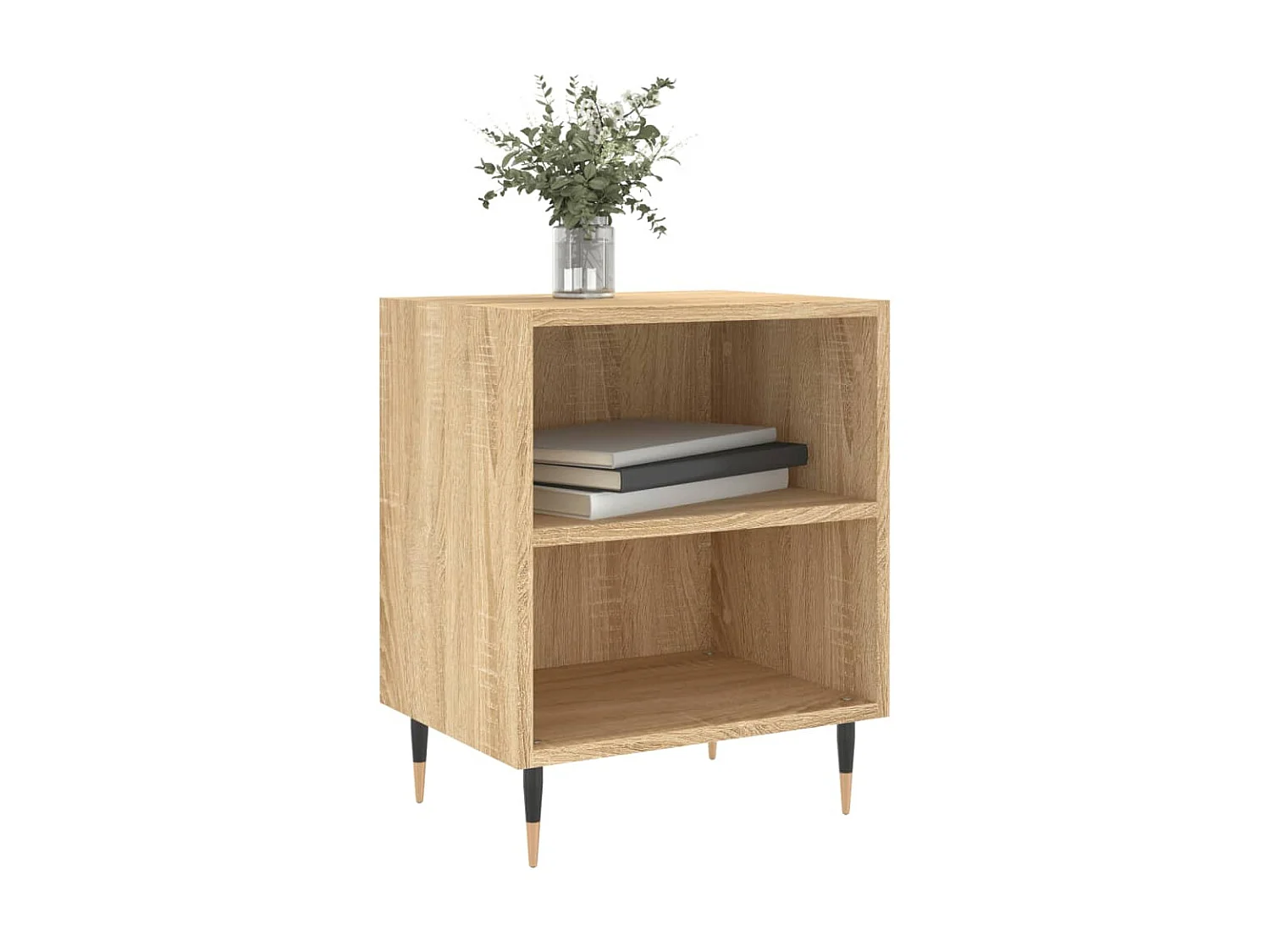 Lot de 2 Tables de chevet chêne sonoma 40x30x50cm bois d'ingénierie WVGQ2362