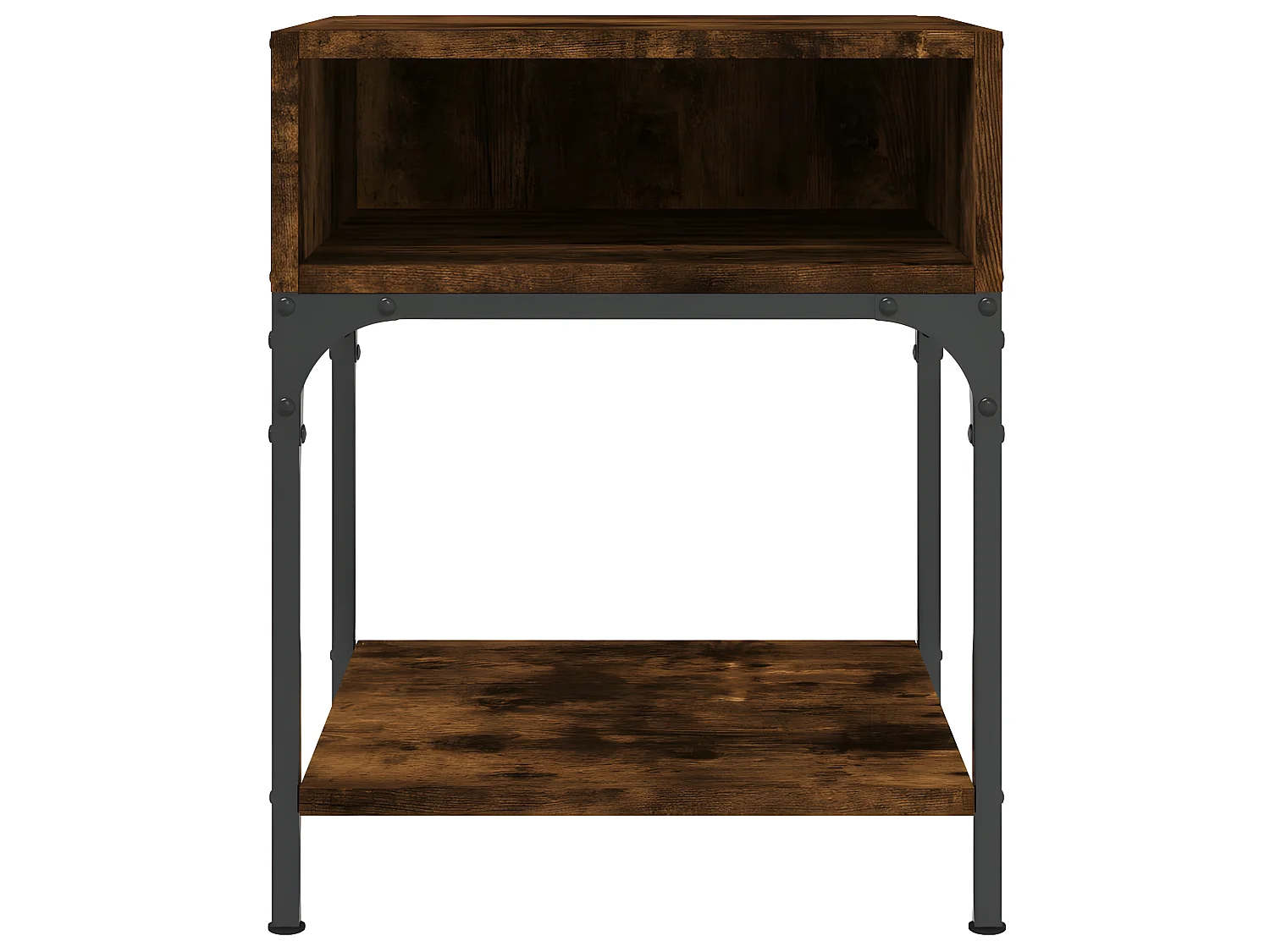 Lot de 2 Tables de chevet chêne fumé 40x41x50 cm bois d’ingénierie WVGQ2024