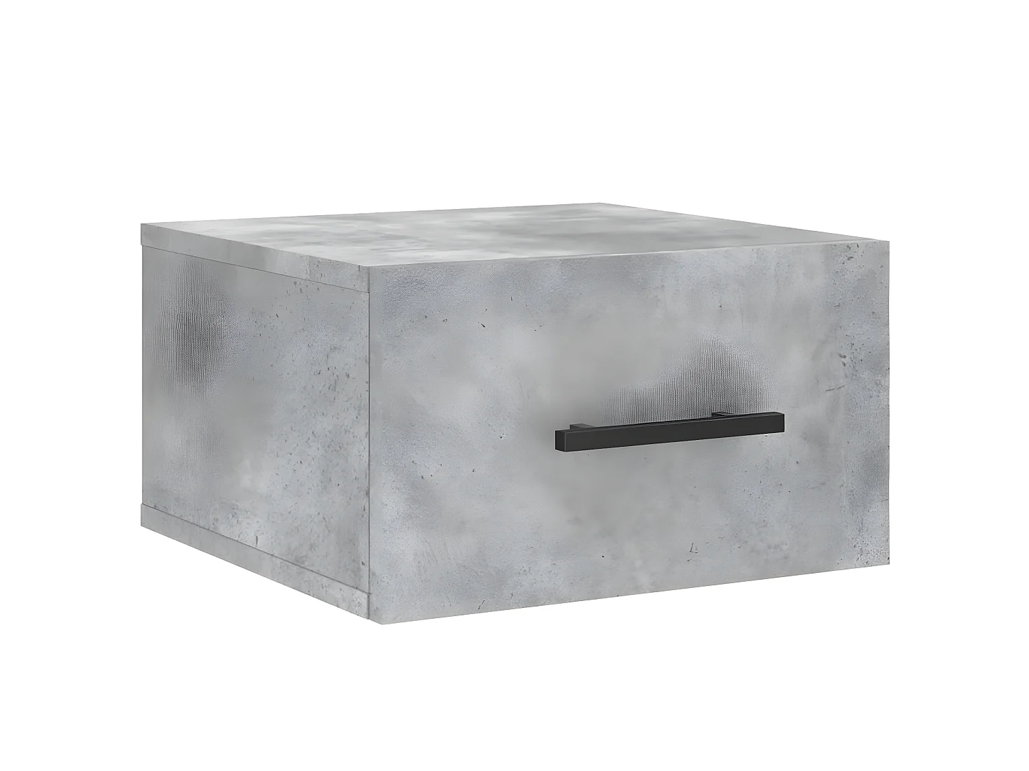 Lot de 2 Tables de chevet murales gris béton 35x35x20 cm WVGQ7932
