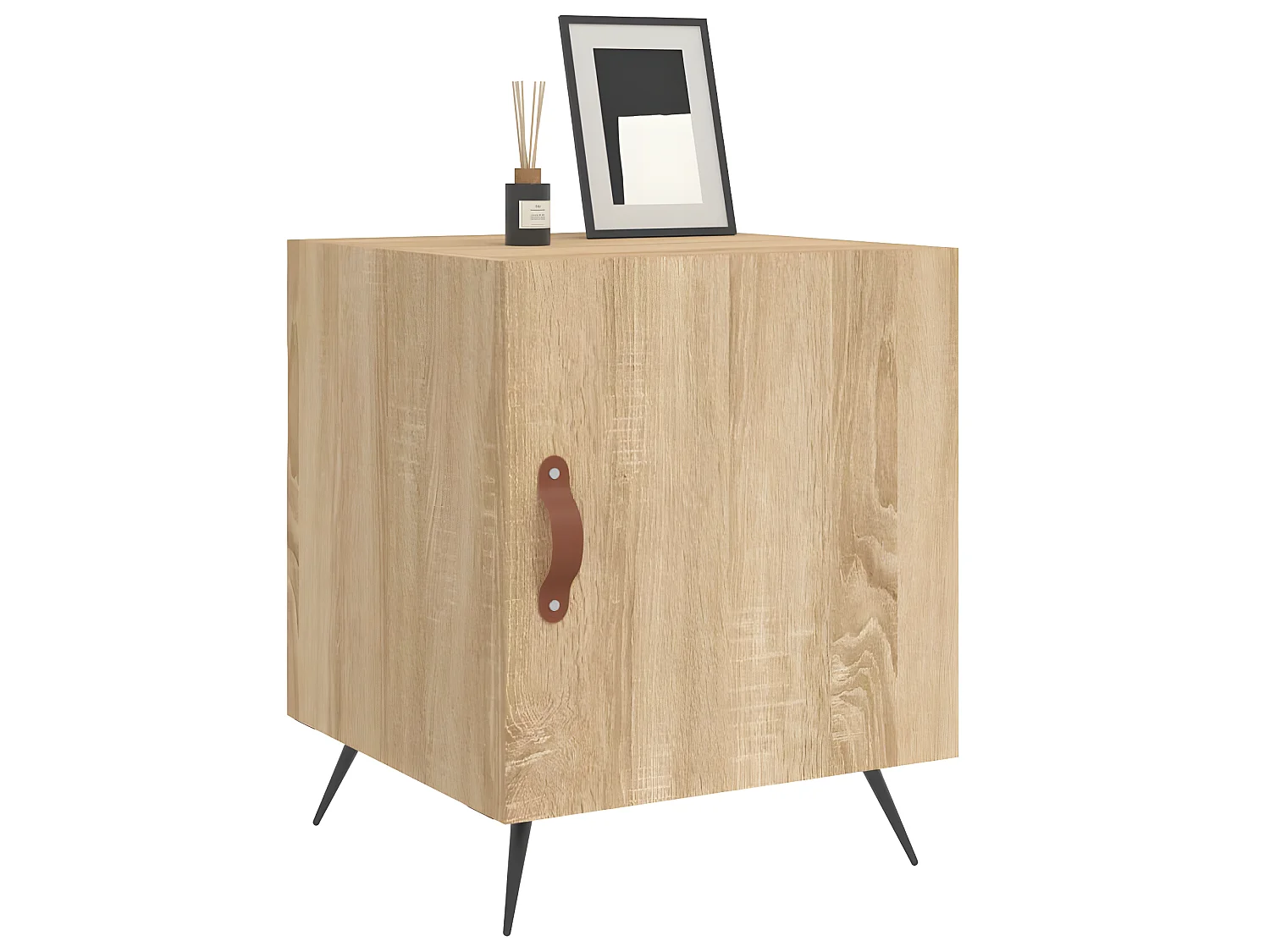 Lot de 2 Tables de chevet chêne sonoma 40x40x50 cm bois ingénierie WVGQ2892