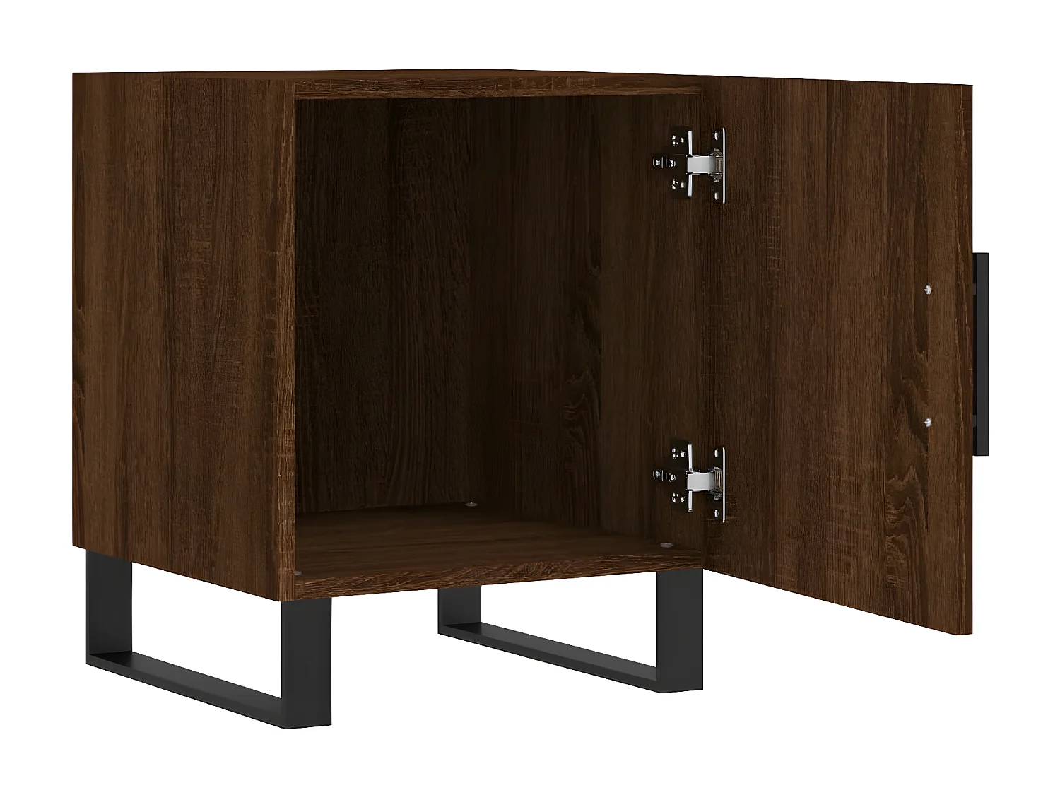 Lot de 2 Tables de chevet chêne marron 40x40x50cm bois d'ingénierie WVGQ5747