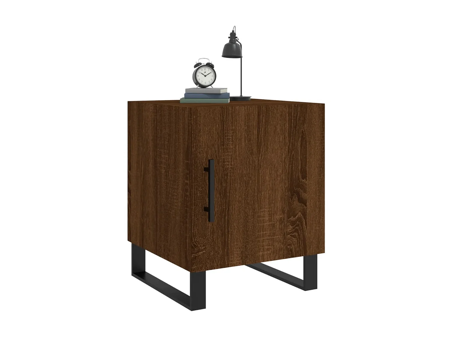 Nachtkastjes 2 st 40x40x50 cm bewerkt hout bruin eikenkleur NL85524